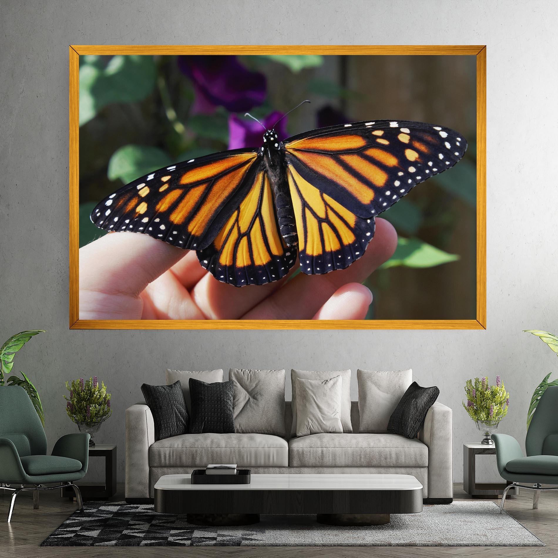 Tablou Canvas Open Orange Butterfly mockup 7