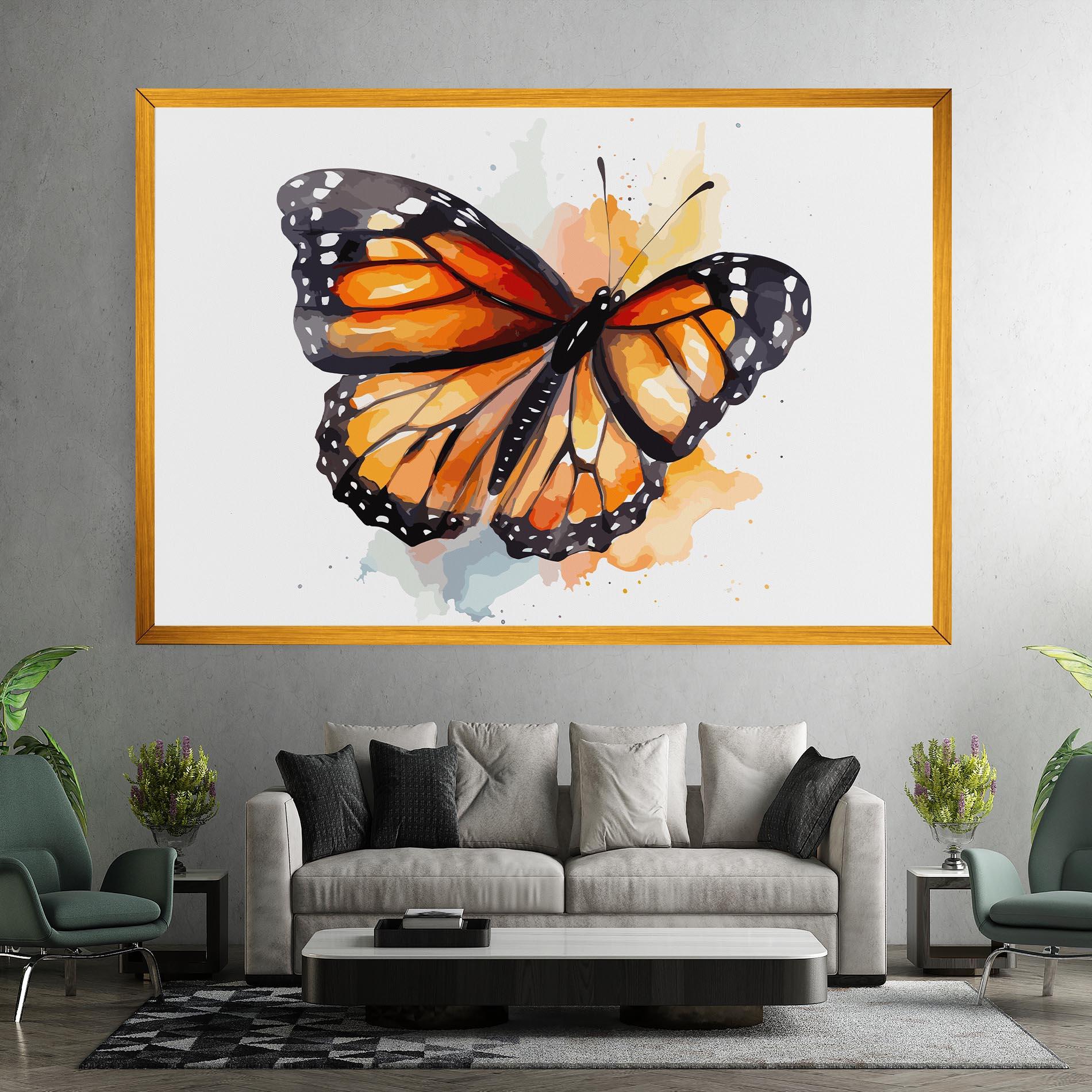 Tablou Canvas Orange Butterfly mockup 7