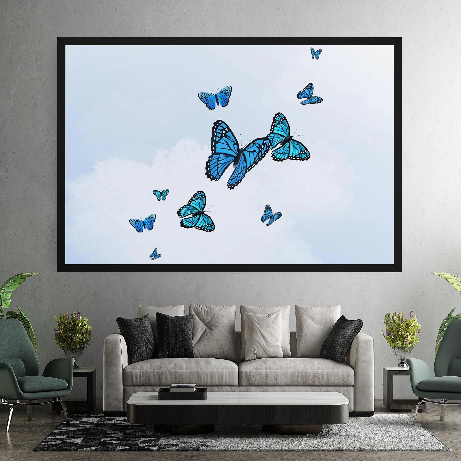 Tablou Canvas Blue Sky Butterfly mockup 7