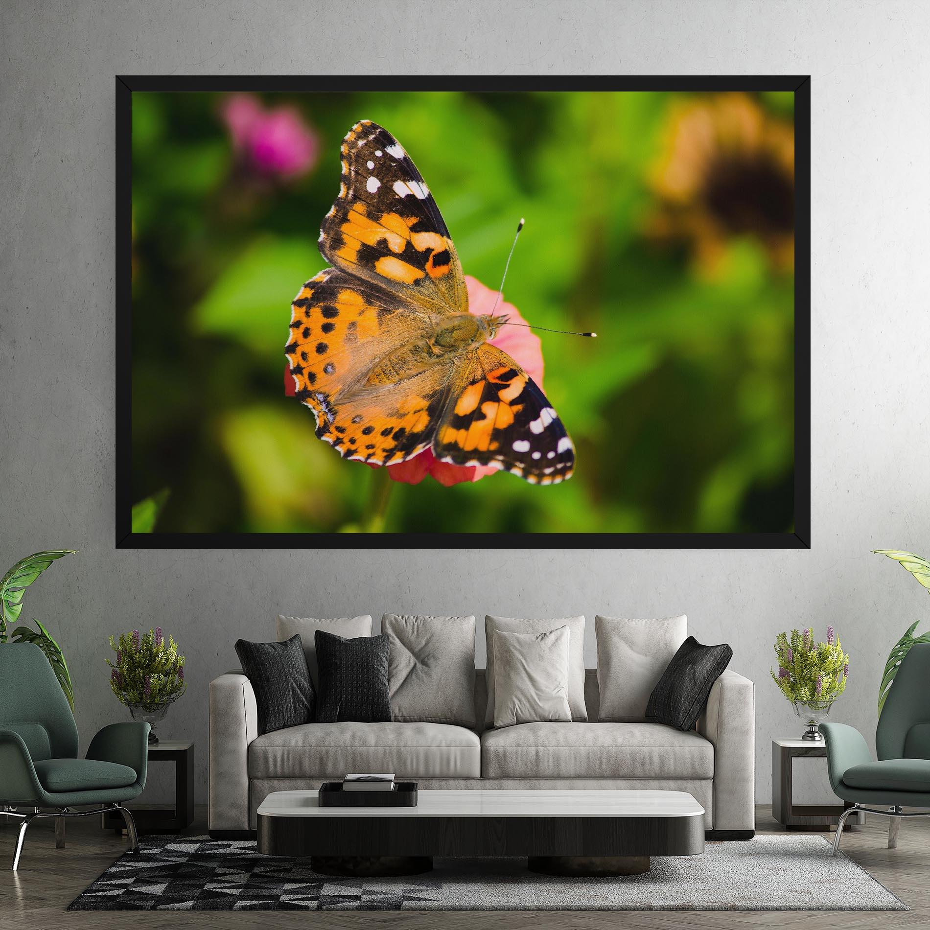 Tablou Canvas Butterfly On Flower mockup 7