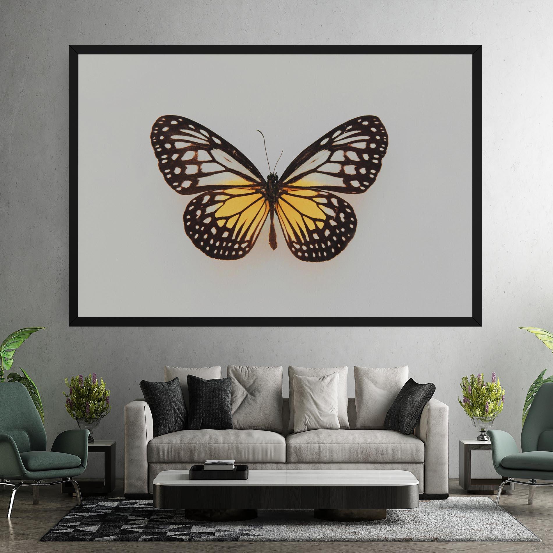 Tablou Canvas Butterfly On Grey mockup 7