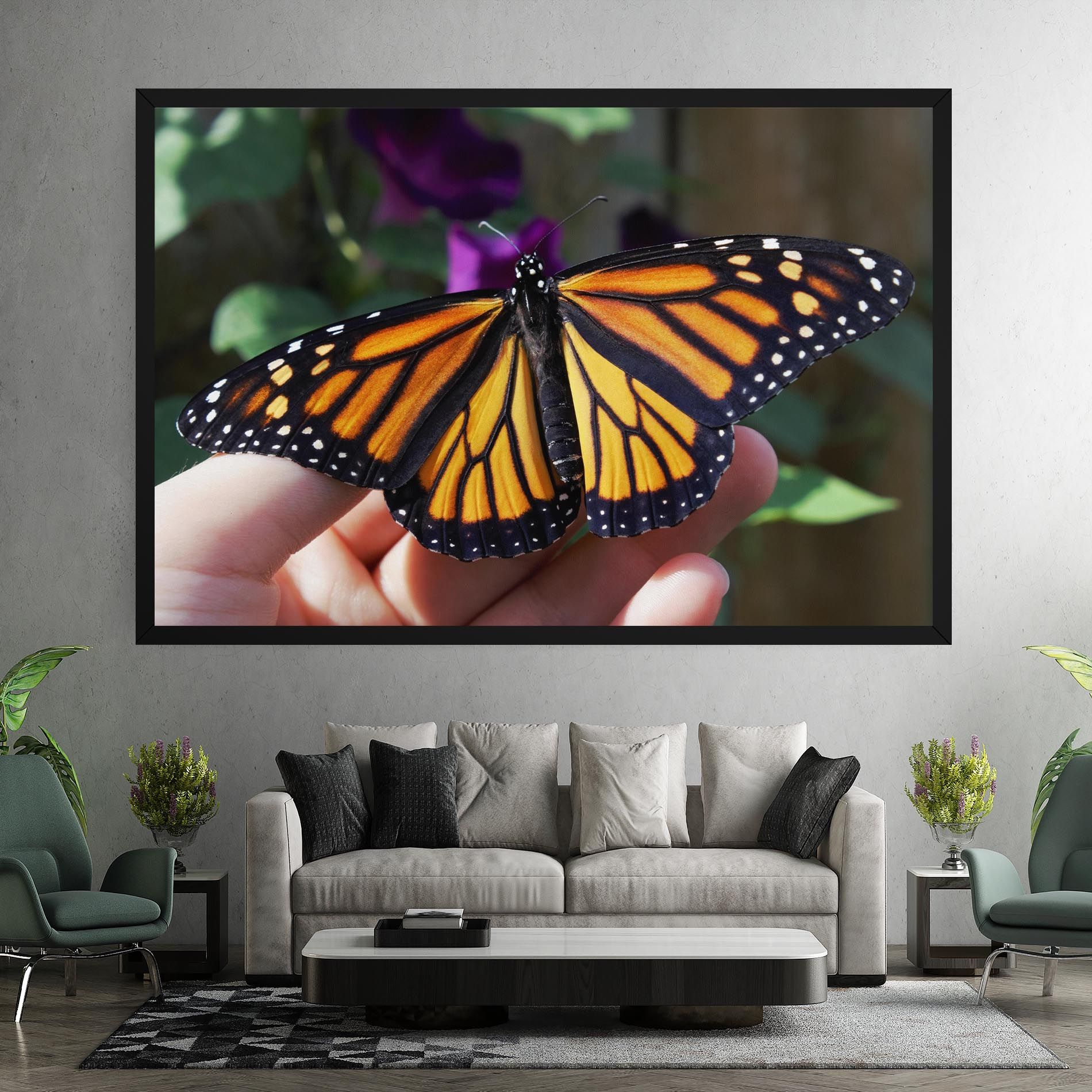 Open Orange Butterfly mockup 7