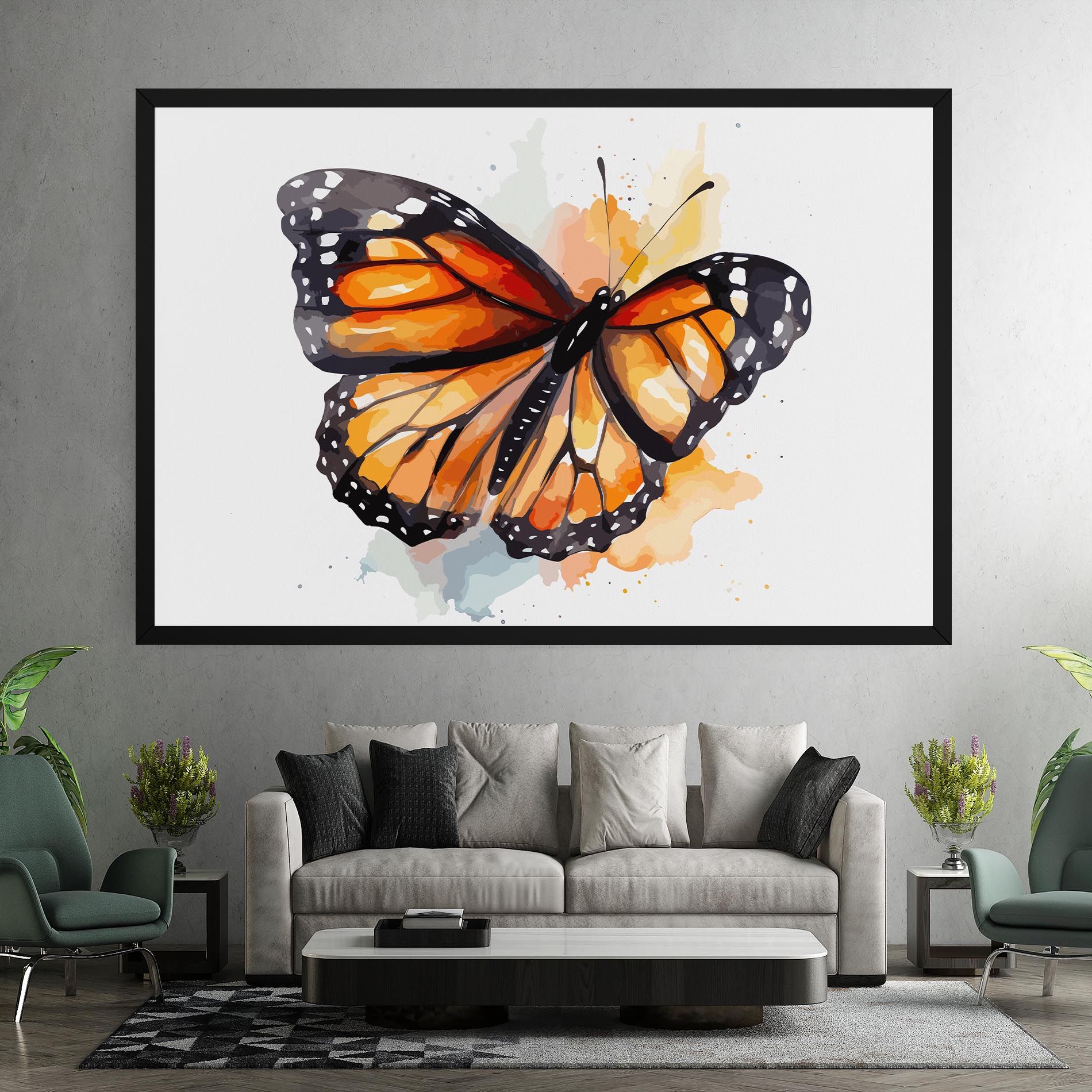 Orange Butterfly mockup 7