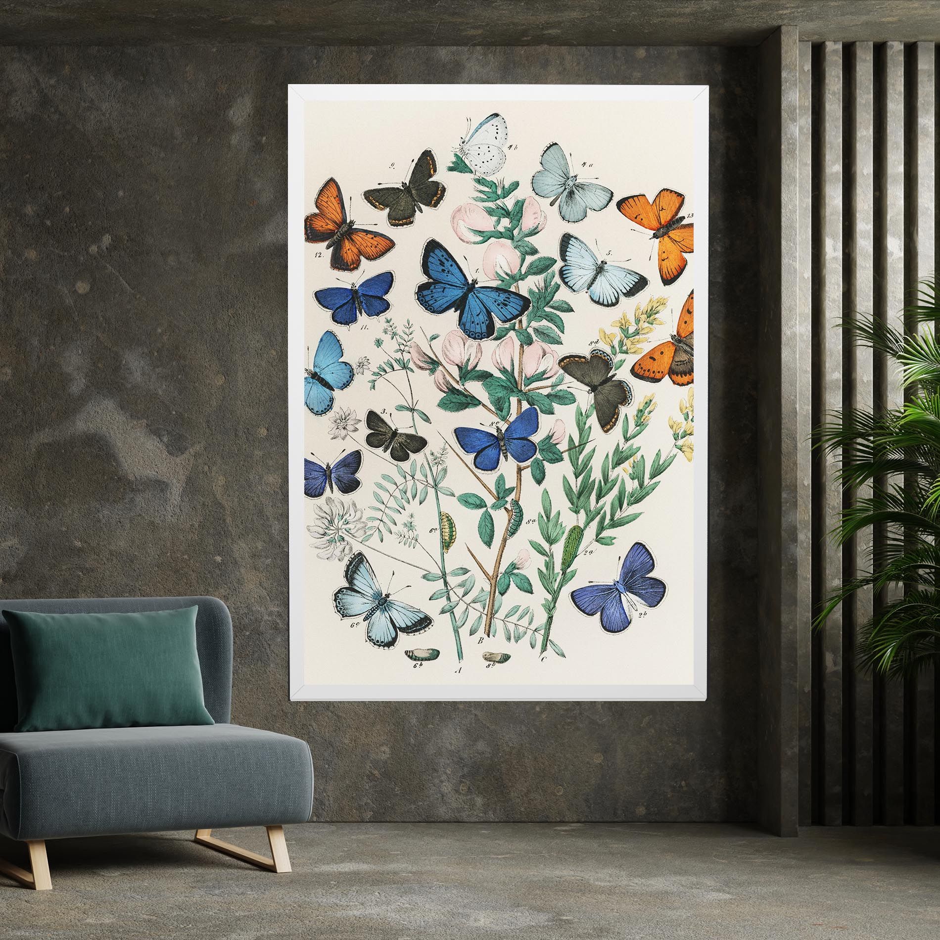 Blue Orange Butterflies mockup 7