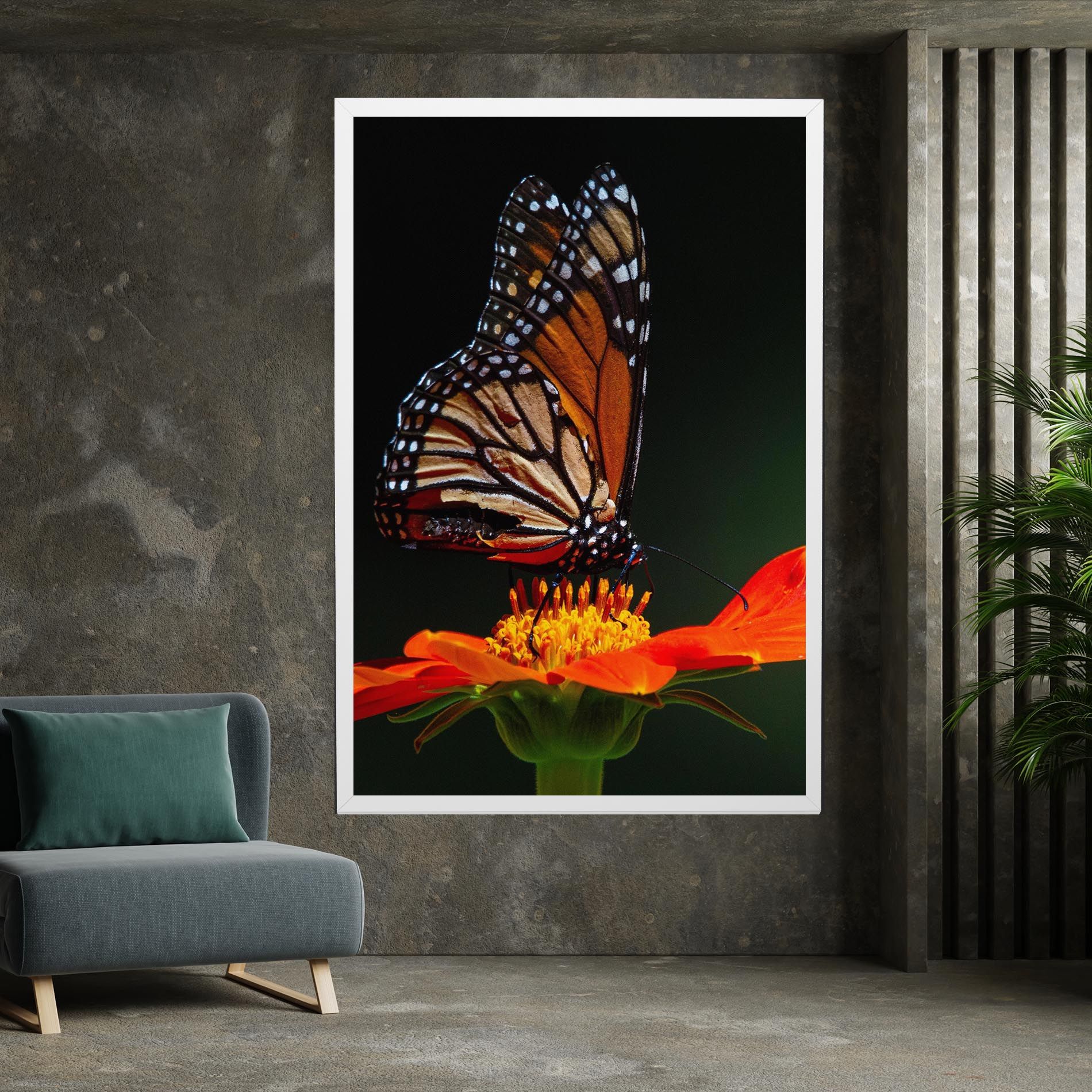 Dark Orange Butterfy mockup 7