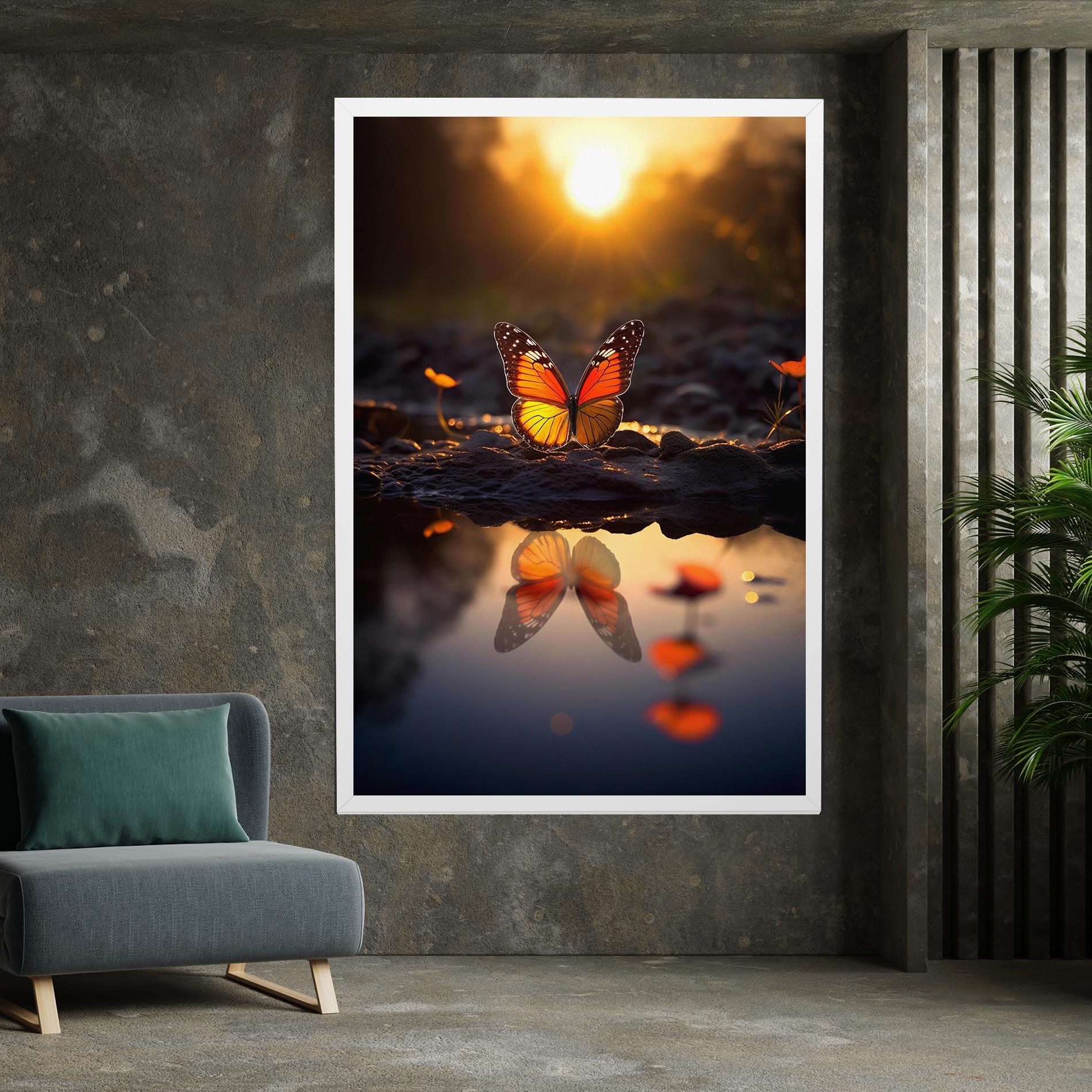 Tablou Canvas Sun Water Butterfly mockup 7
