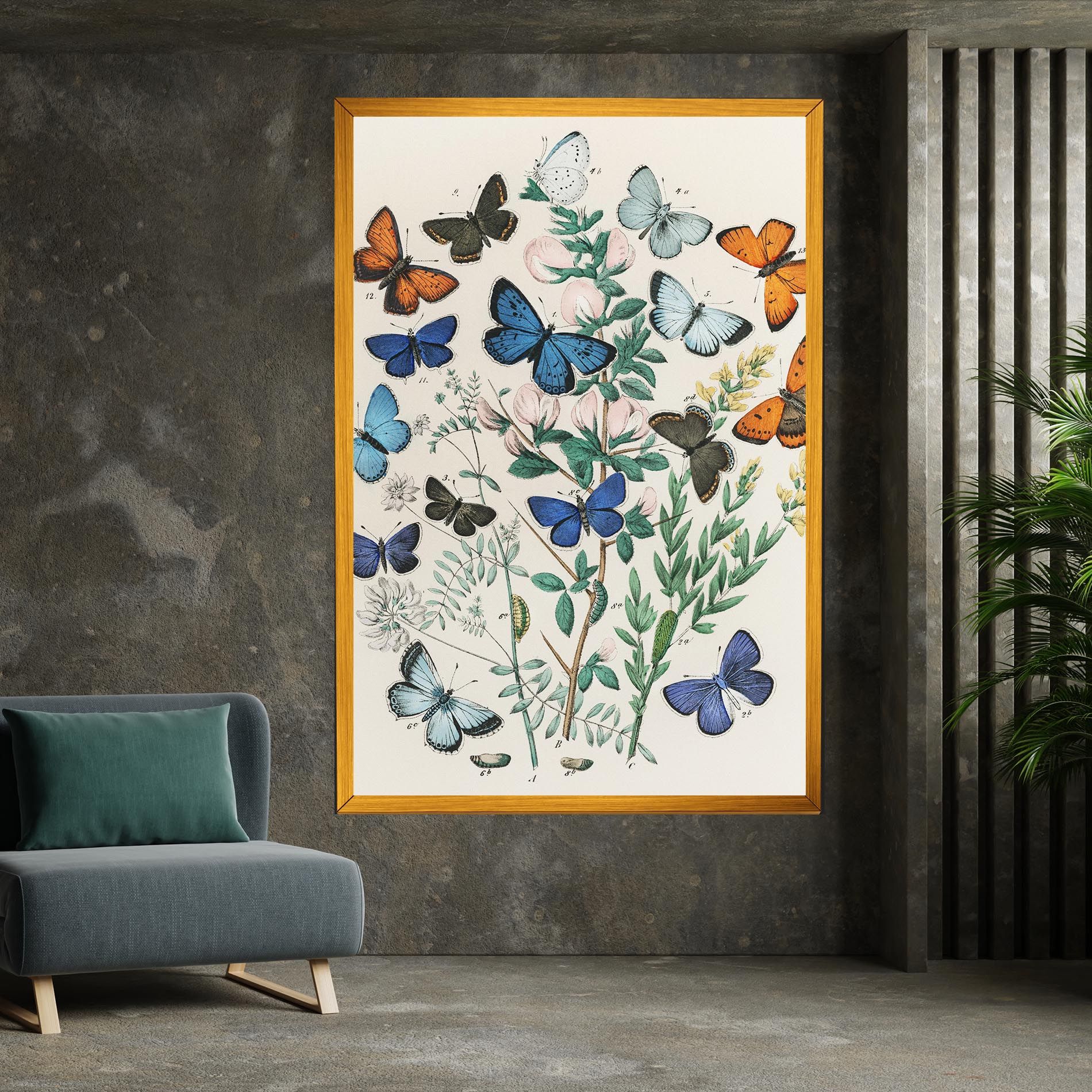 Blue Orange Butterflies mockup 7