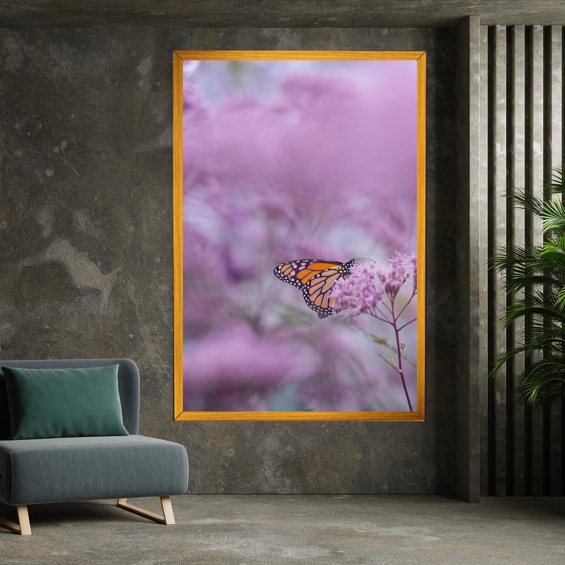 Tablou Canvas Purple Flower Butterfly mockup 7
