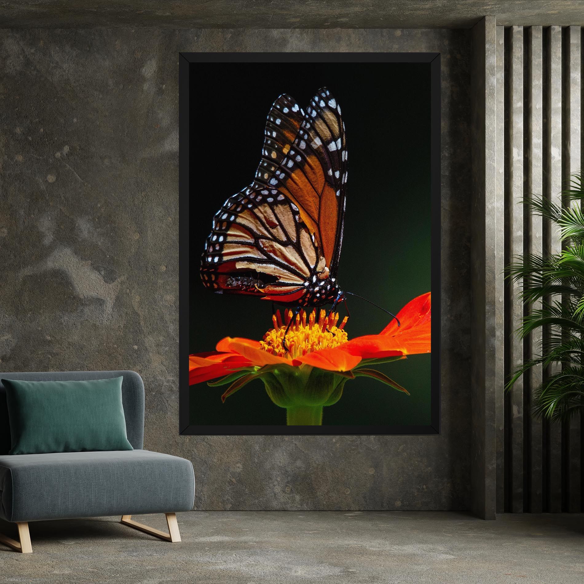 Dark Orange Butterfy mockup 7