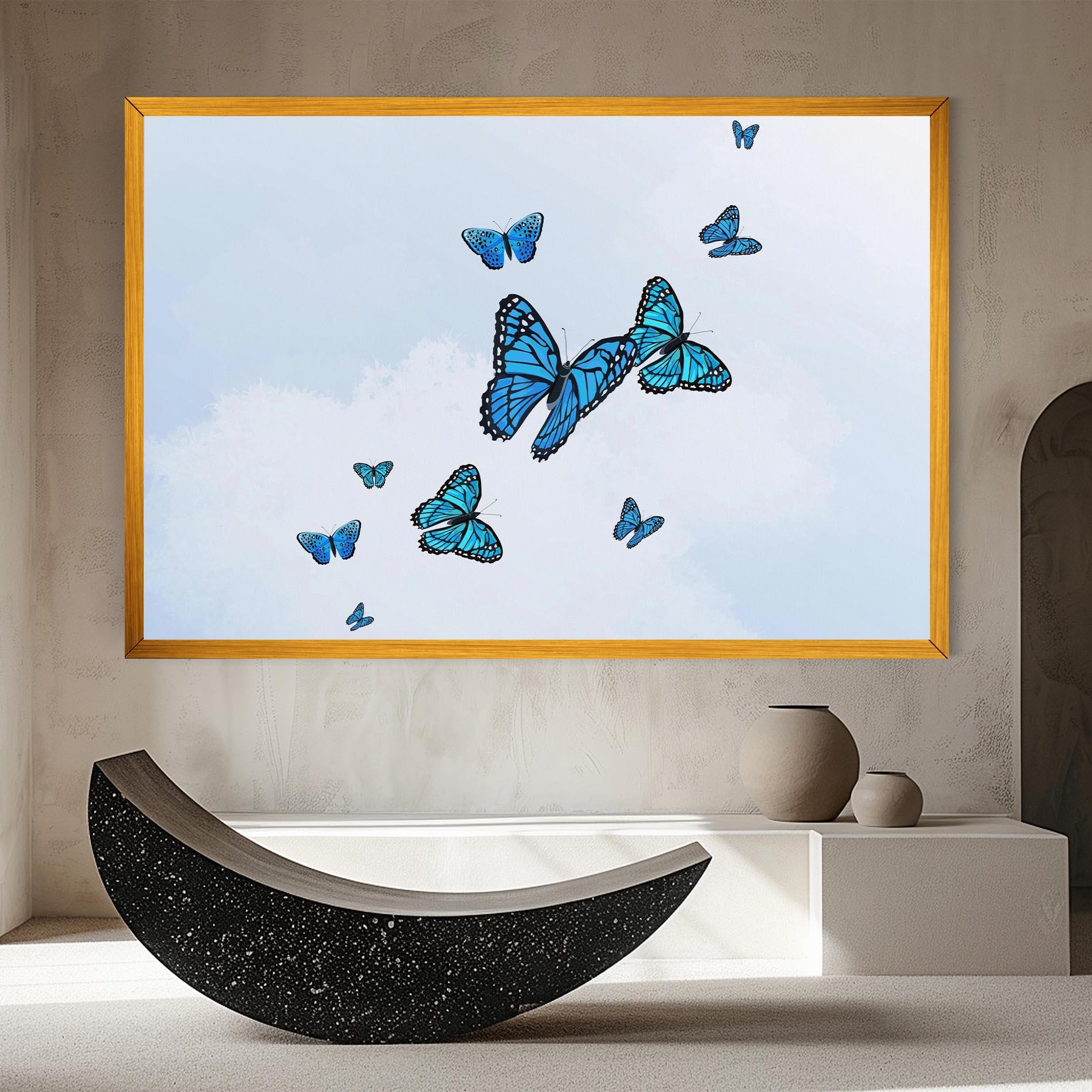Tablou Canvas Blue Sky Butterfly mockup 8