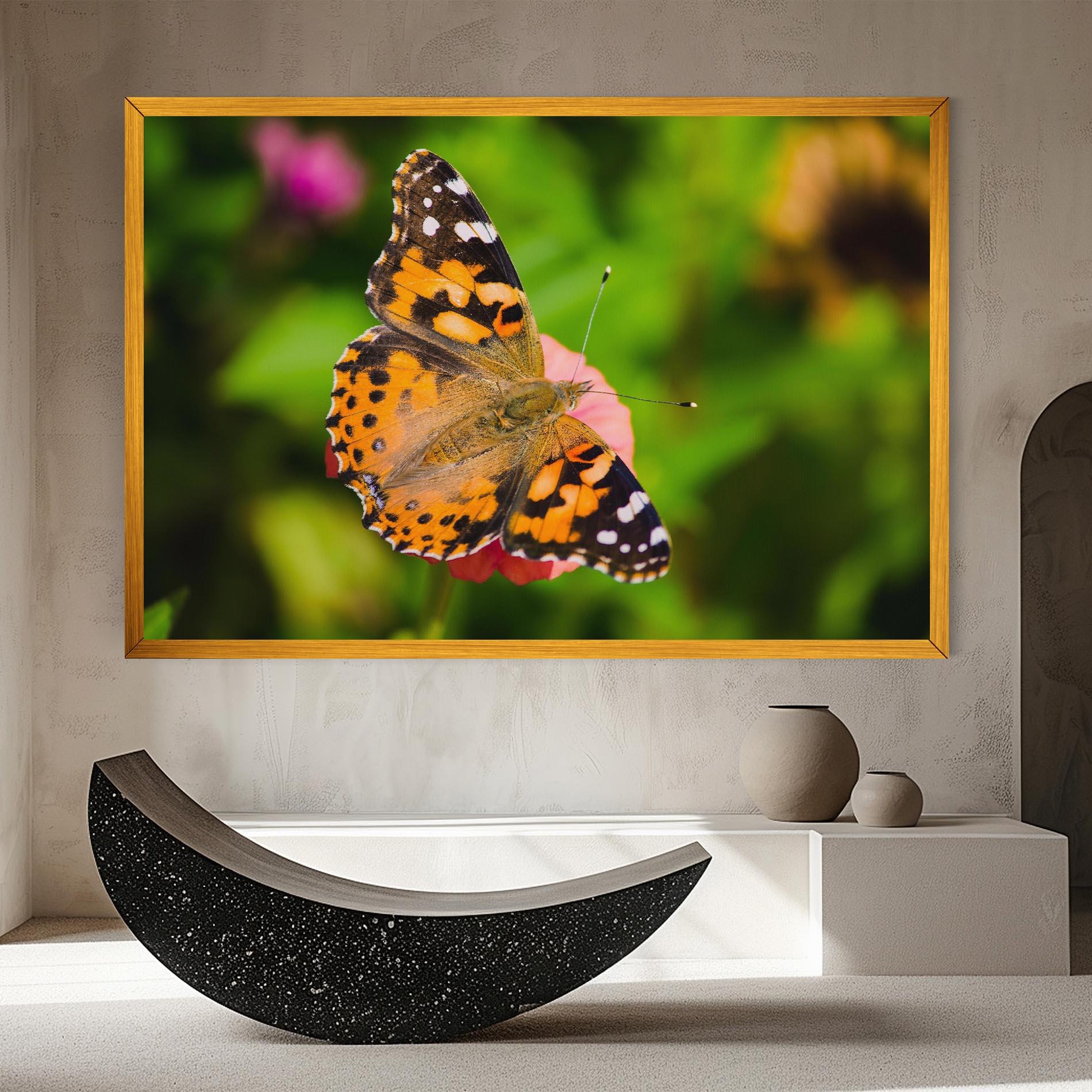 Tablou Canvas Butterfly On Flower mockup 8