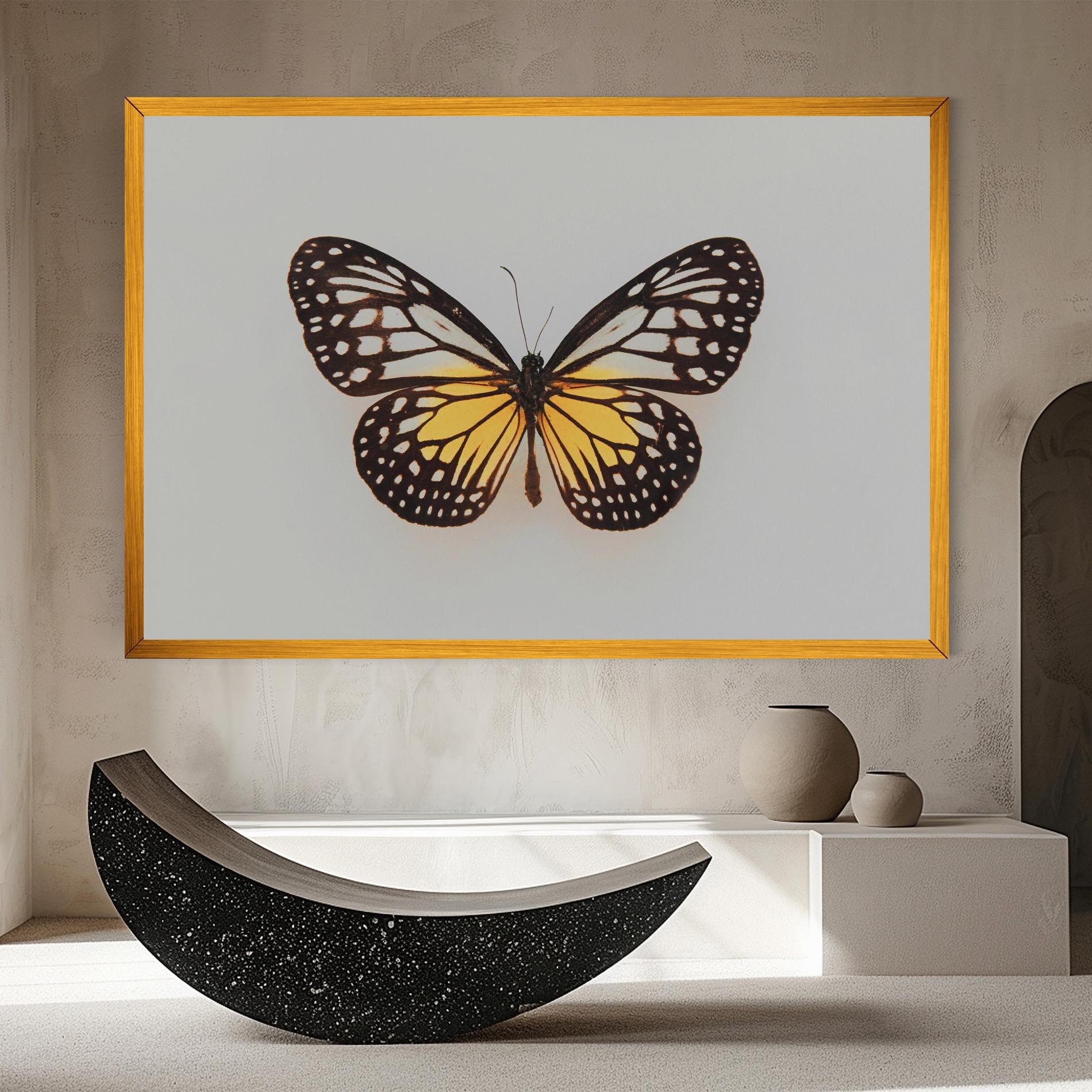 Tablou Canvas Butterfly On Grey mockup 8