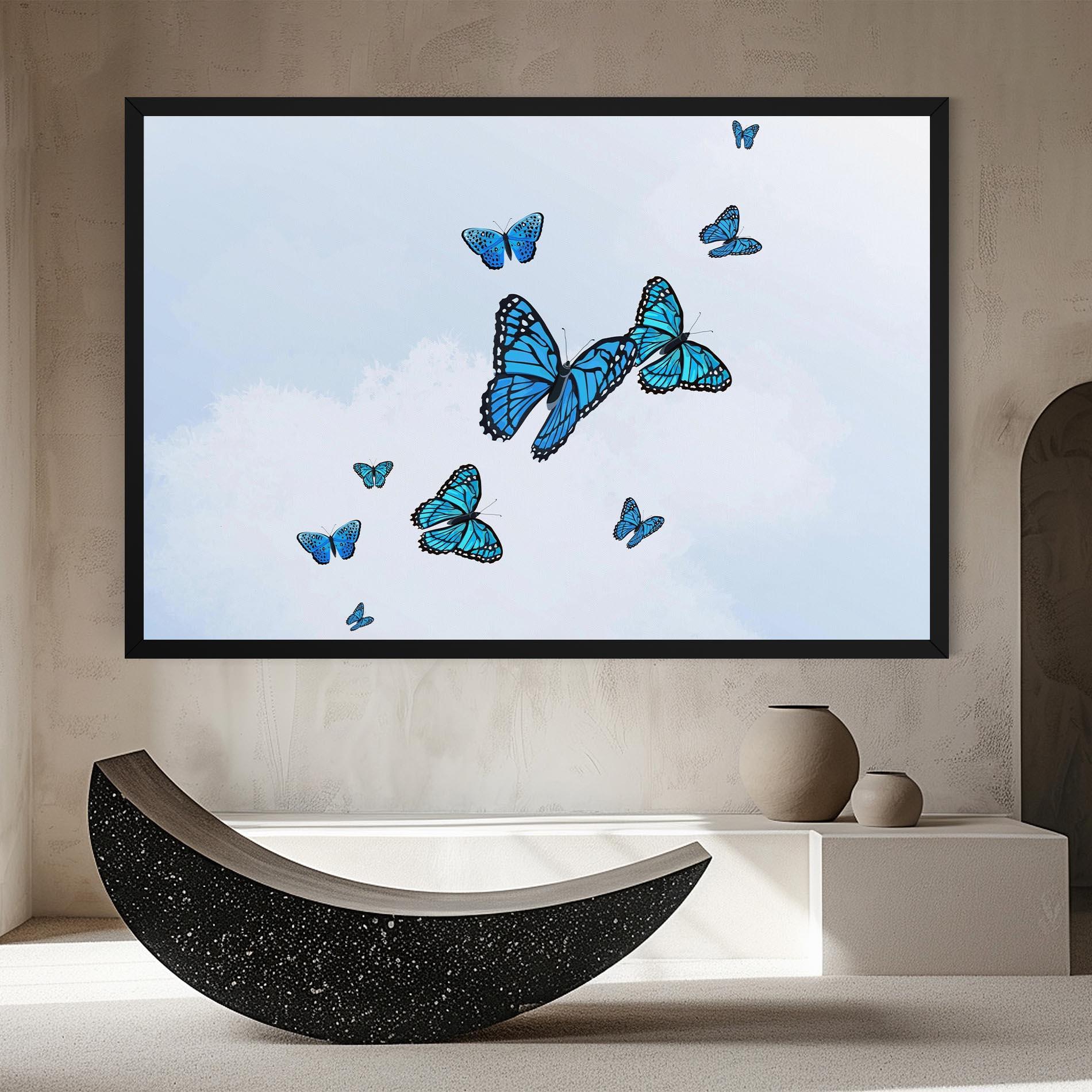 Tablou Canvas Blue Sky Butterfly mockup 8
