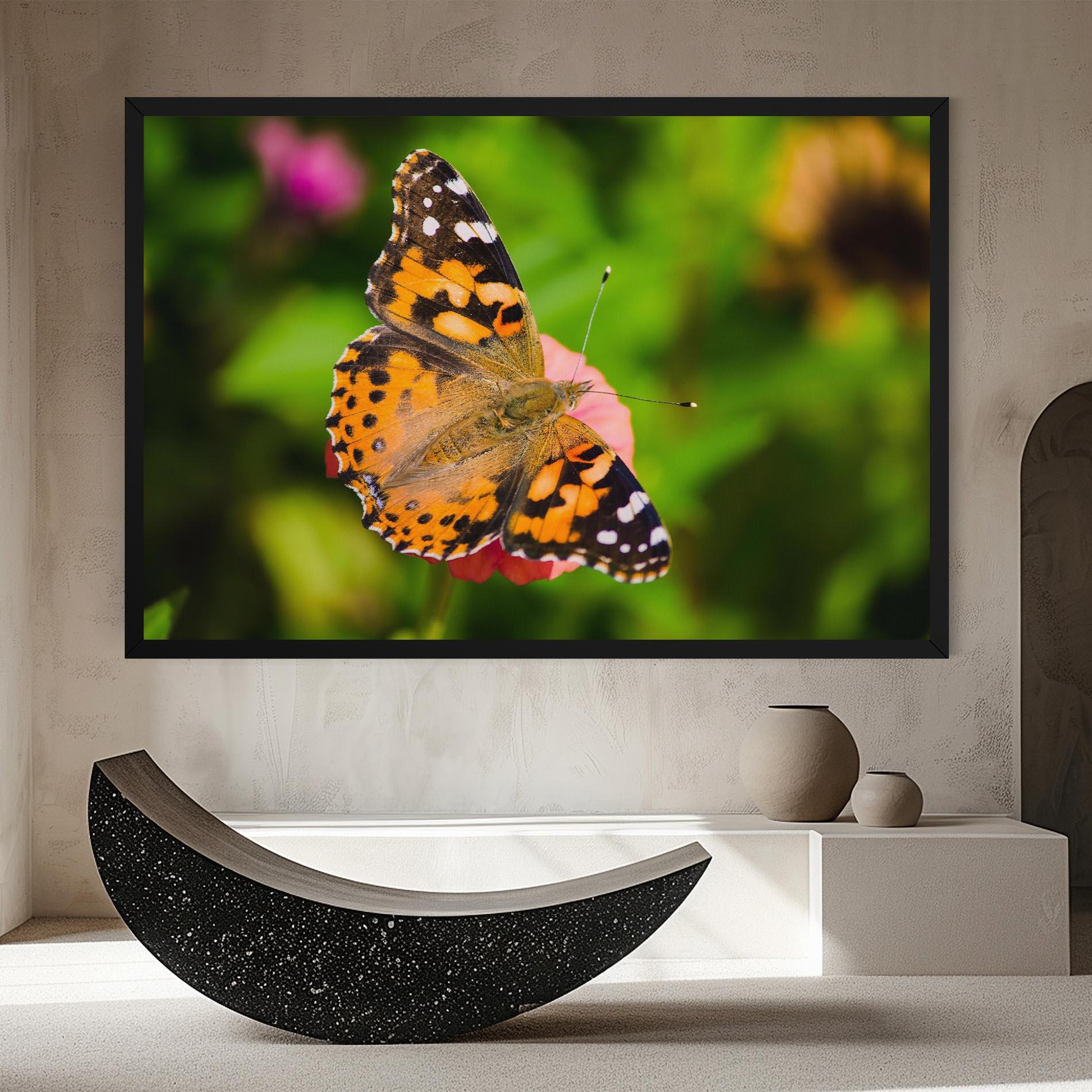 Tablou Canvas Butterfly On Flower mockup 8