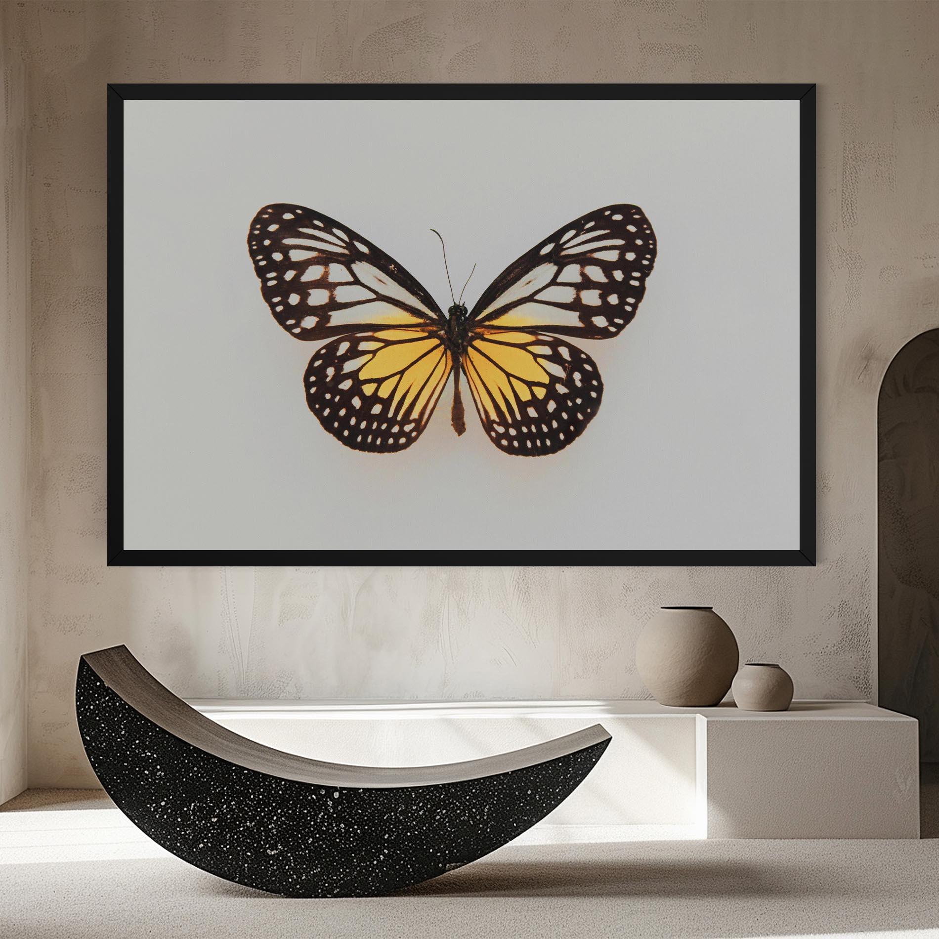 Tablou Canvas Butterfly On Grey mockup 8