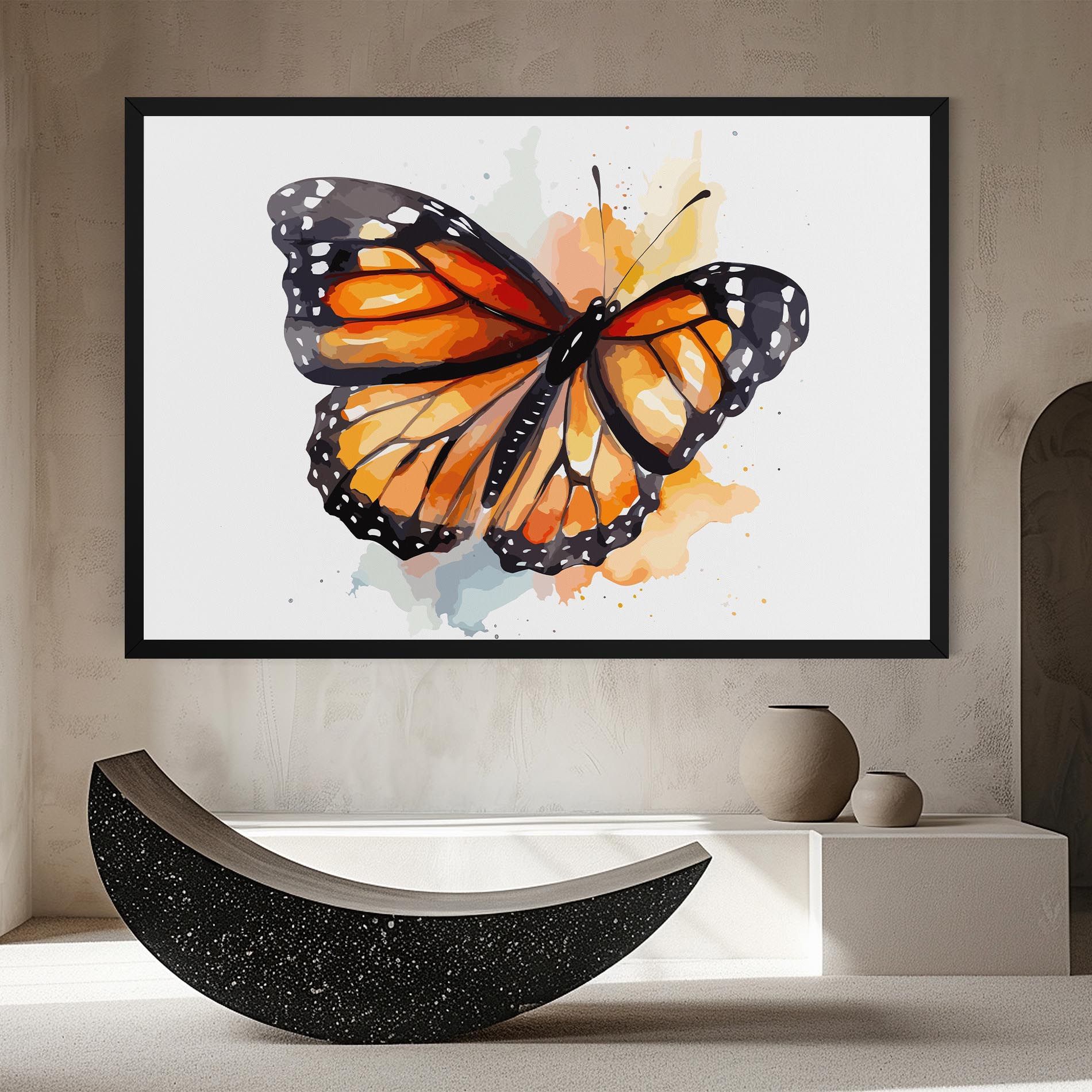 Orange Butterfly mockup 8