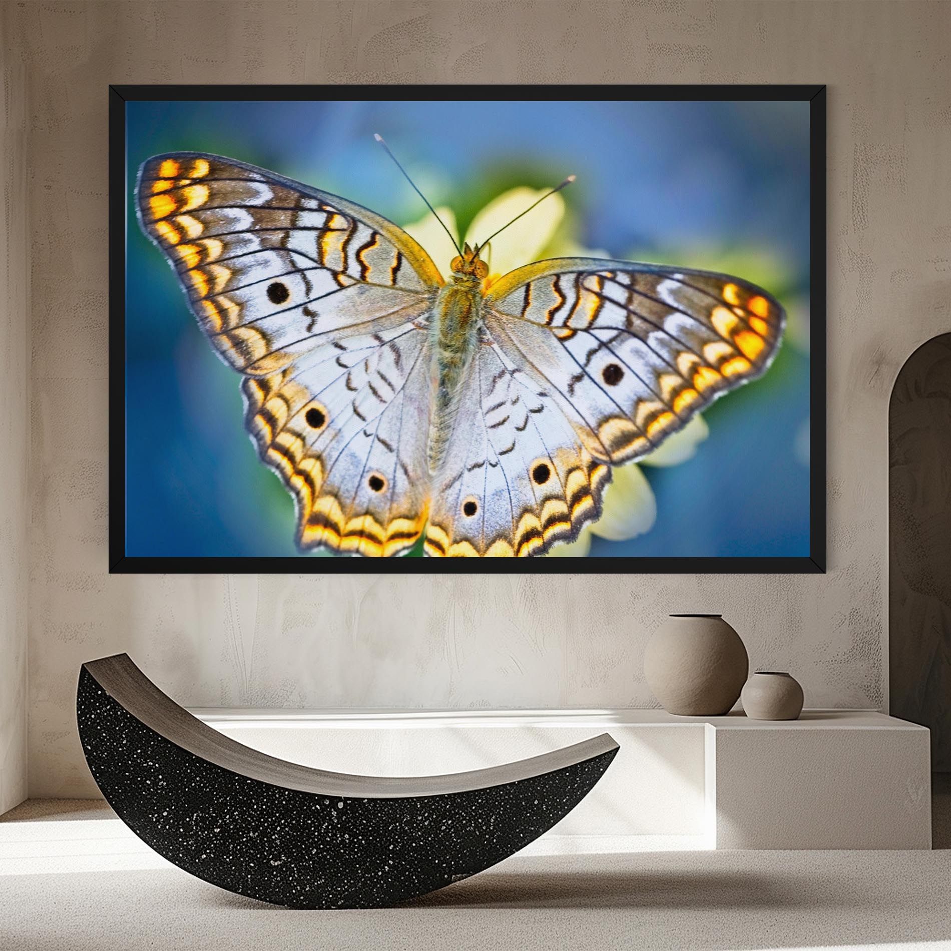 Yellow Grey Butterfly mockup 8