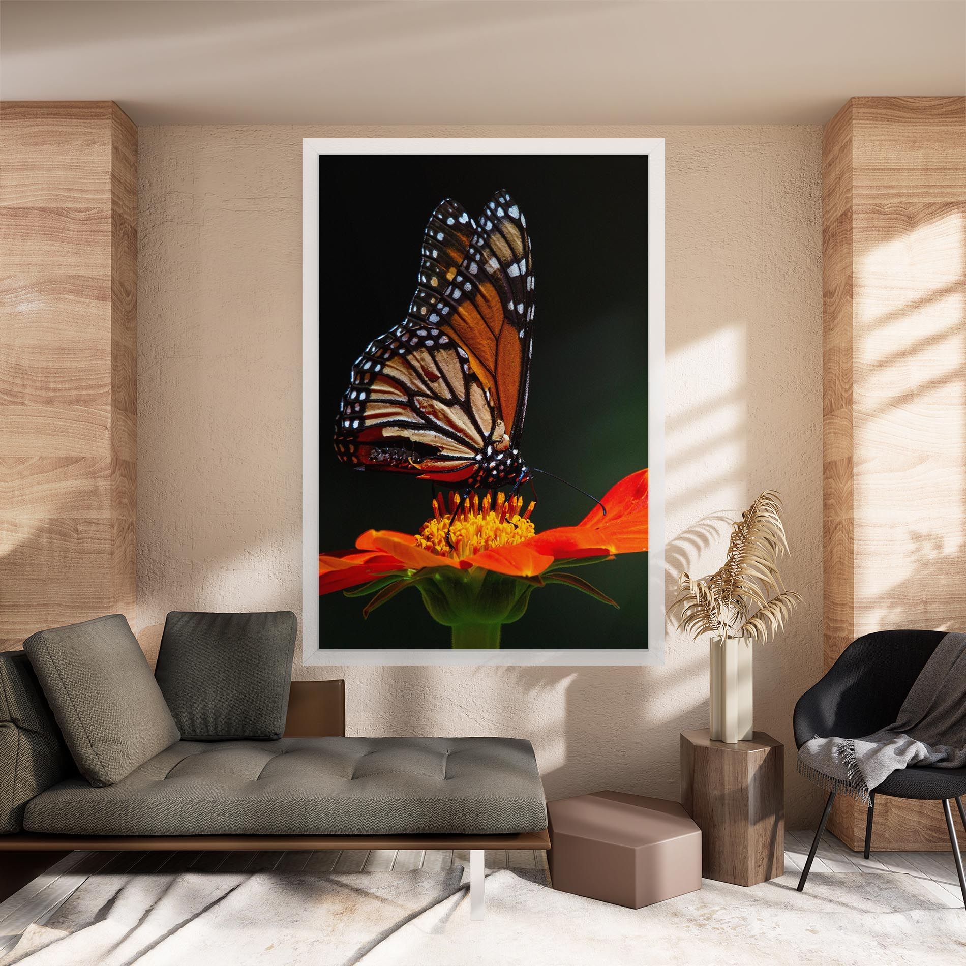 Dark Orange Butterfy mockup 8