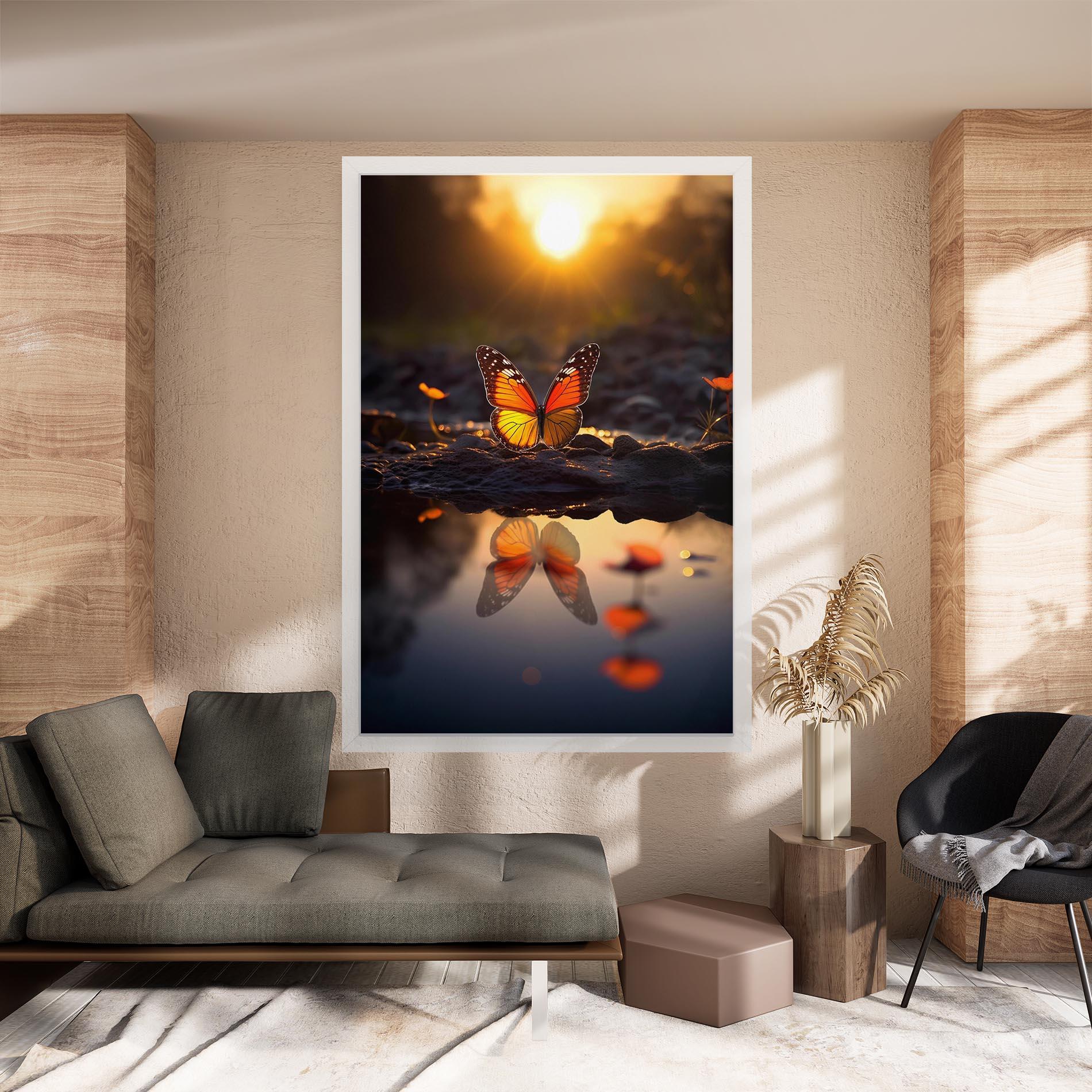 Tablou Canvas Sun Water Butterfly mockup 8