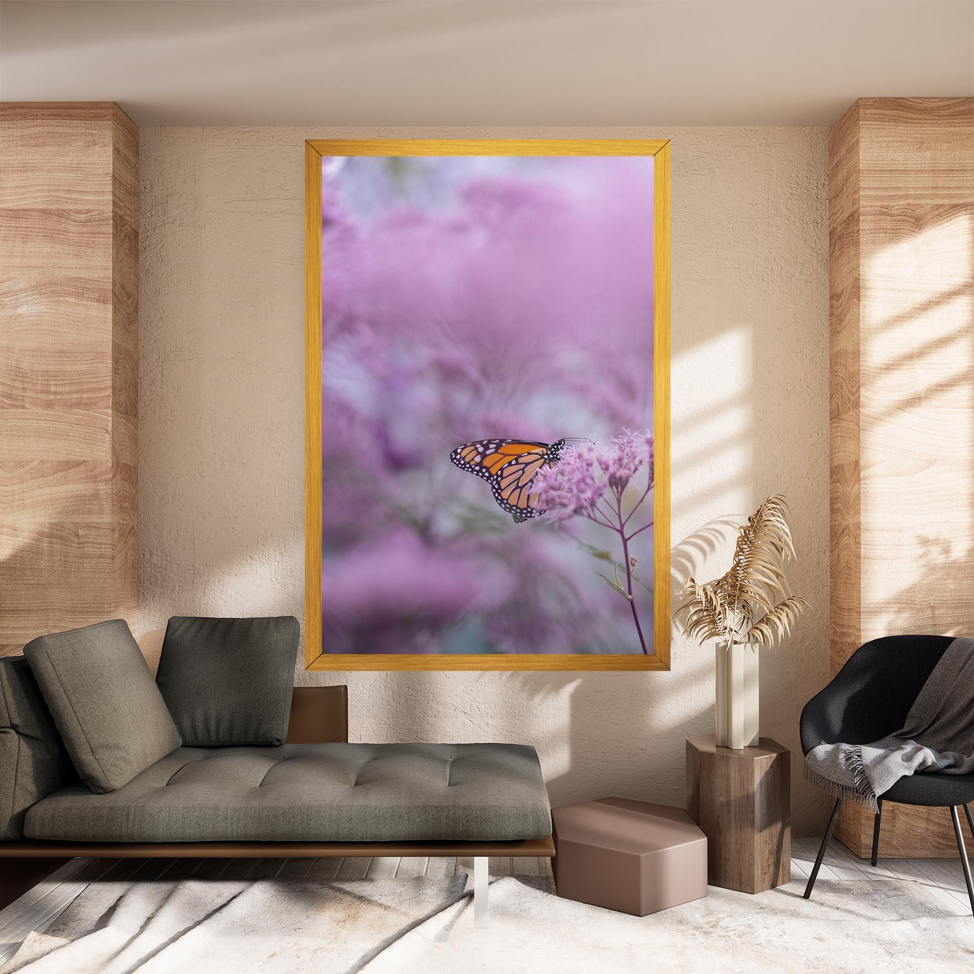 Tablou Canvas Purple Flower Butterfly mockup 8