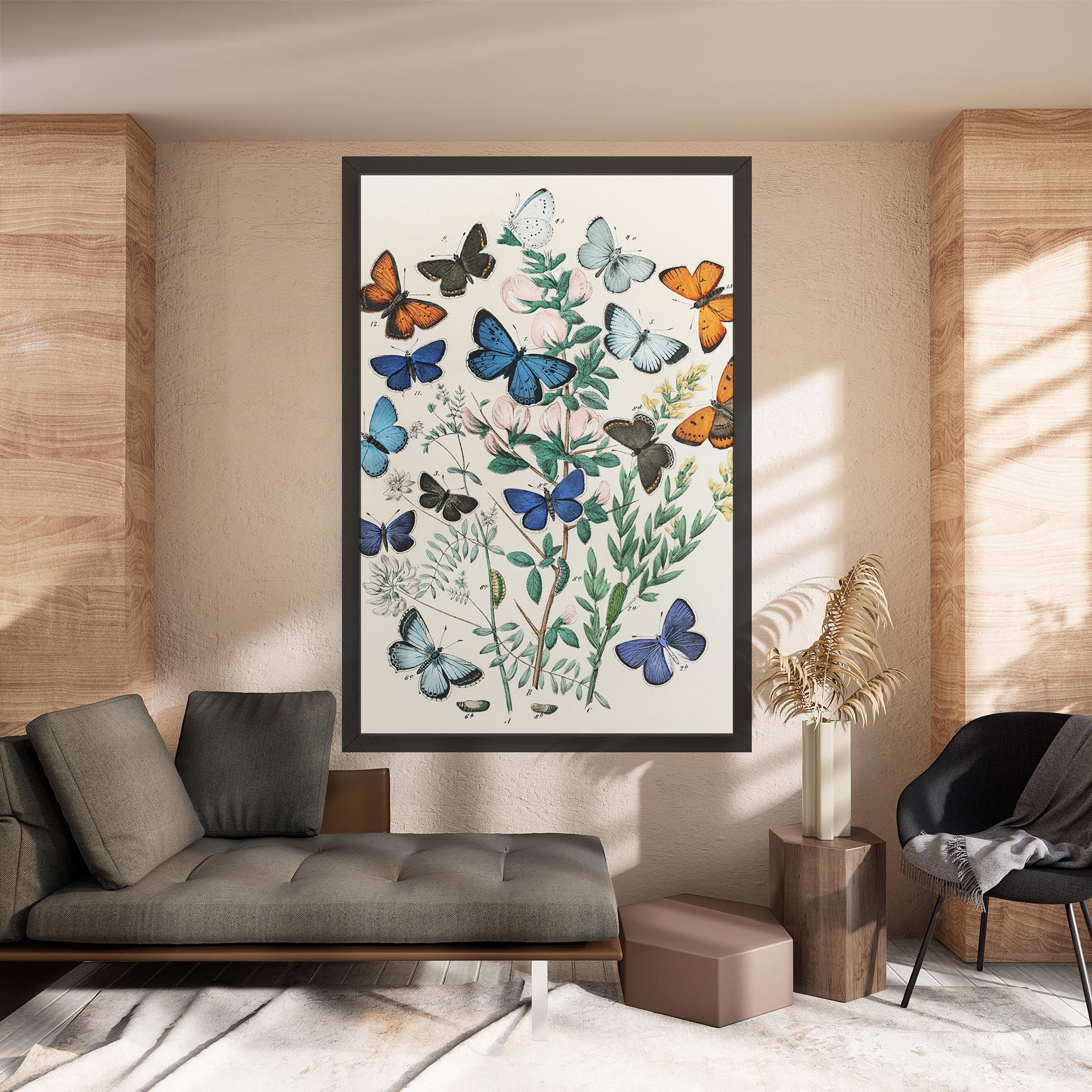 Blue Orange Butterflies mockup 8