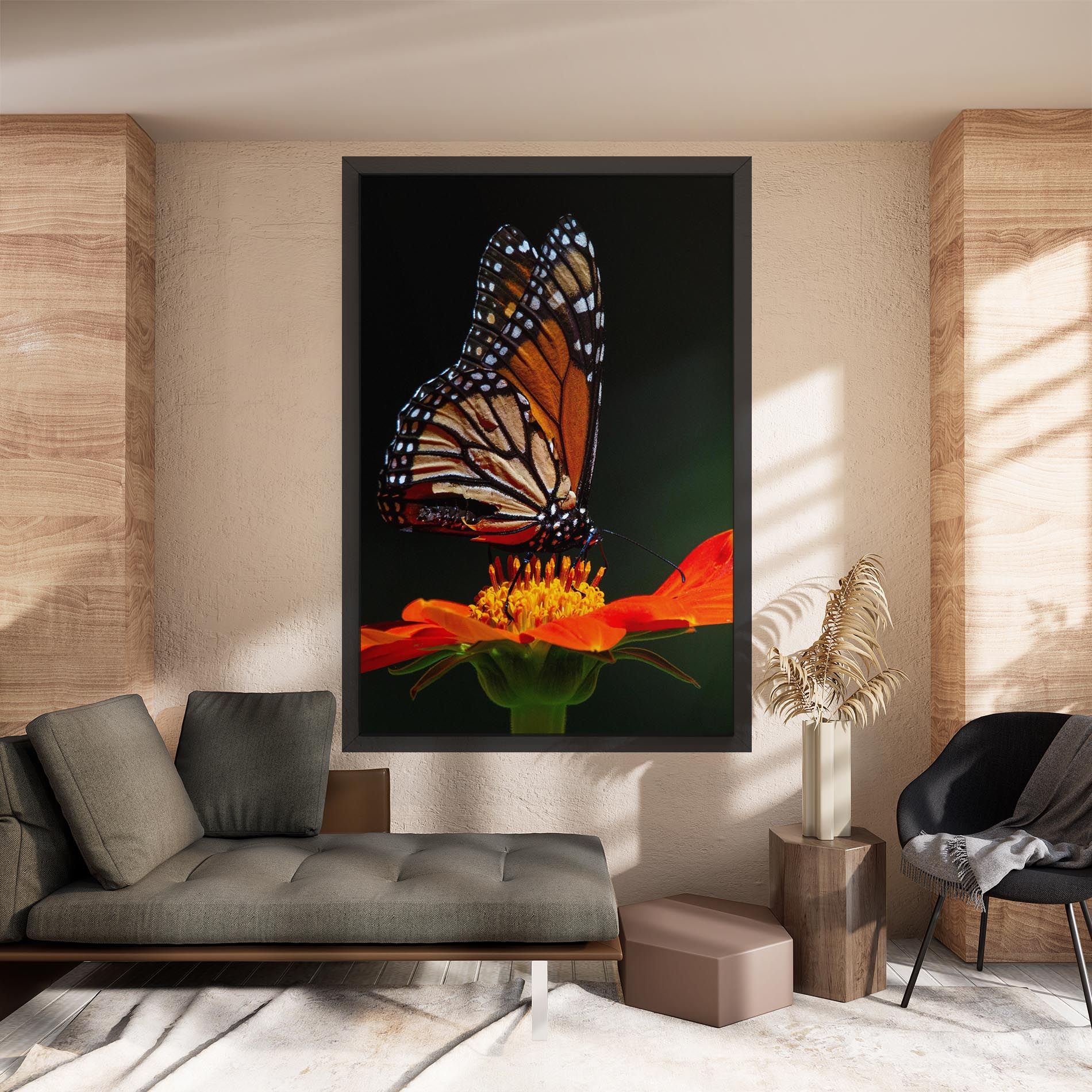 Dark Orange Butterfy mockup 8