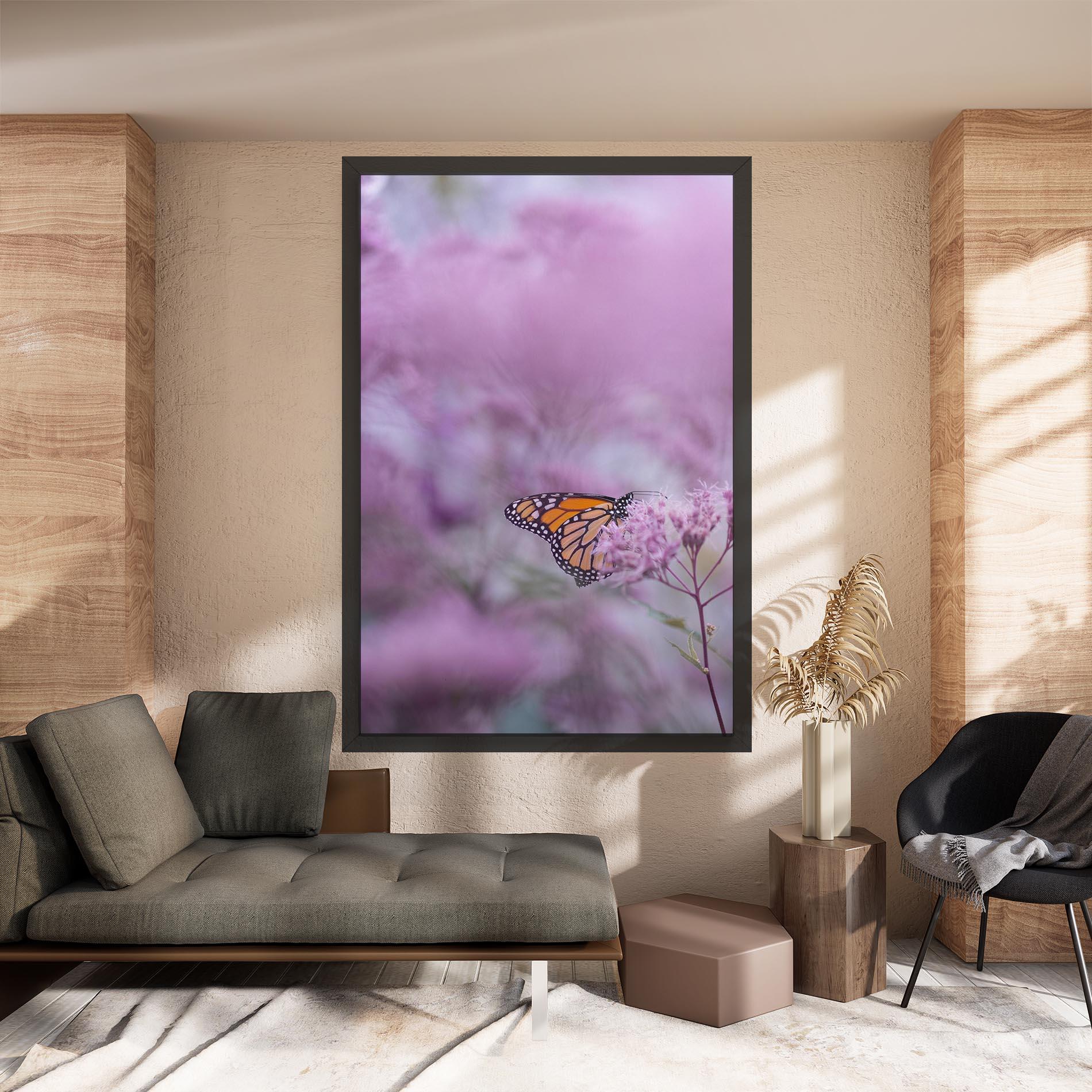 Tablou Canvas Purple Flower Butterfly mockup 8