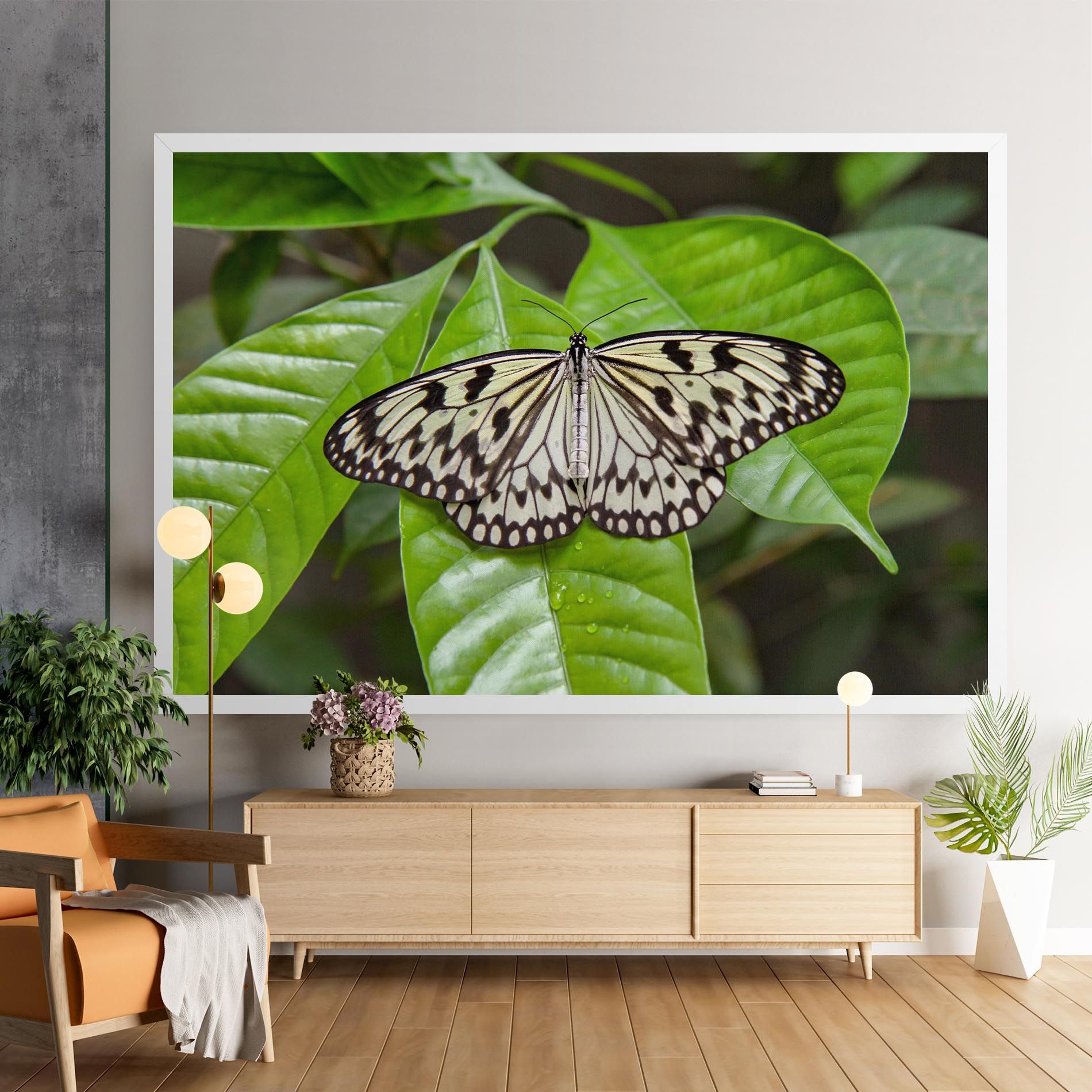 Beautiful White Butterfly mockup 9