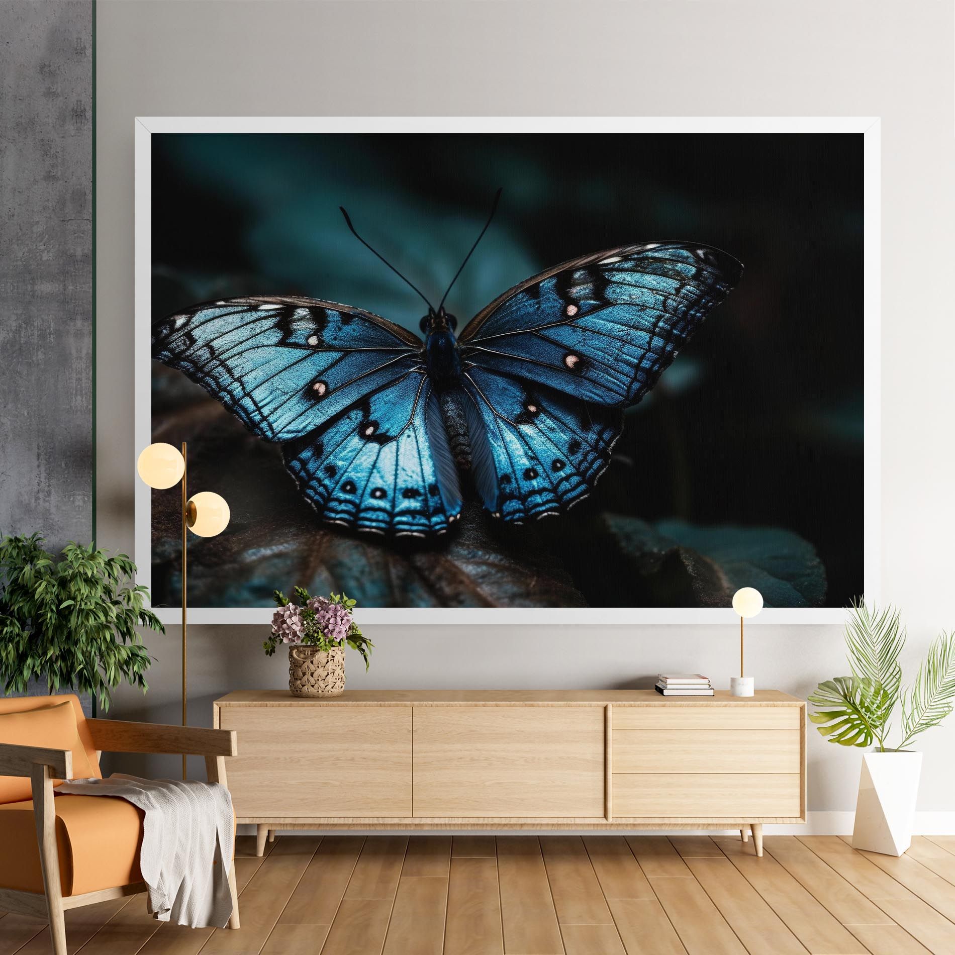 Dark Blue Buterfly mockup 9