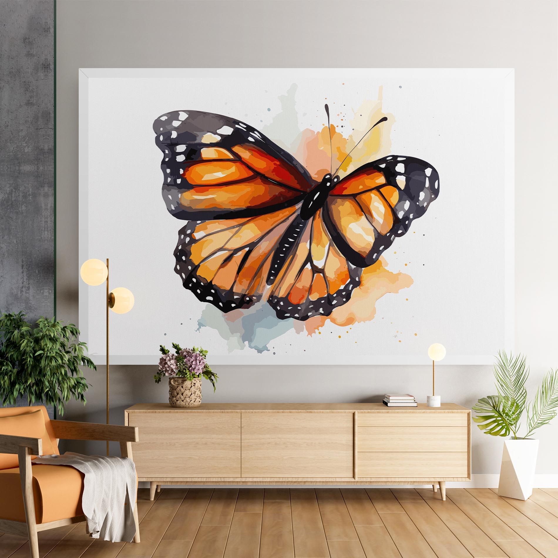 Orange Butterfly mockup 9