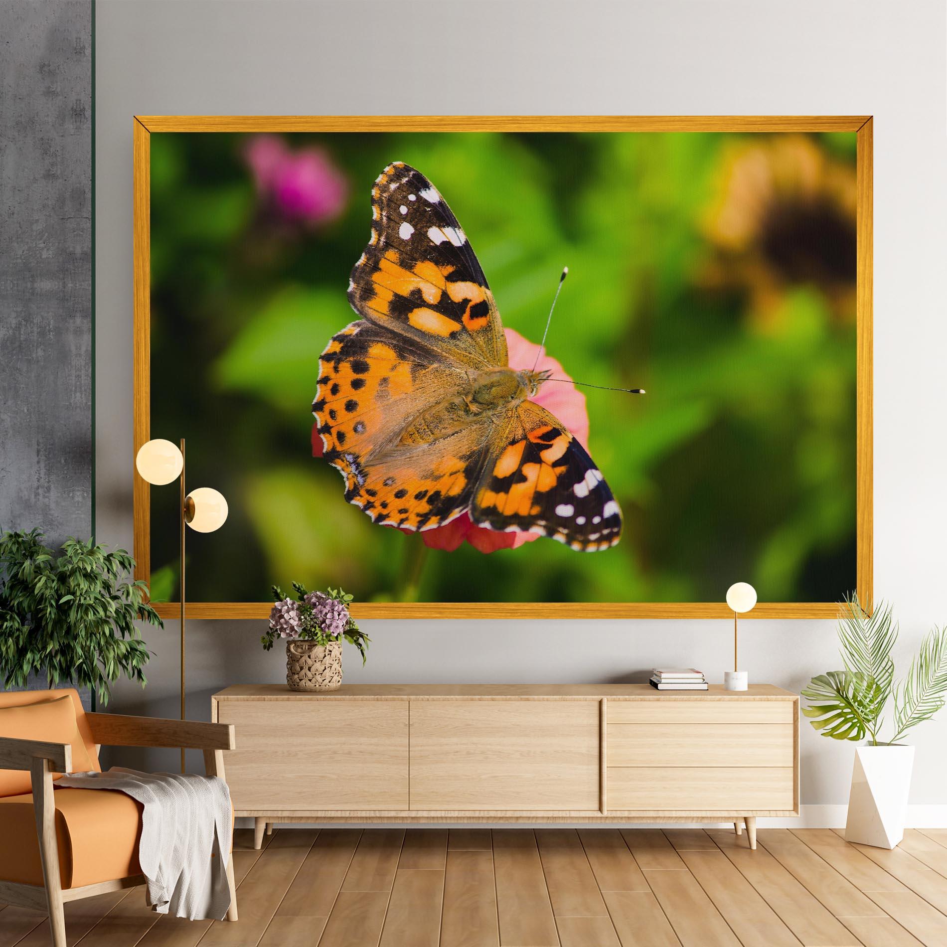 Tablou Canvas Butterfly On Flower mockup 9