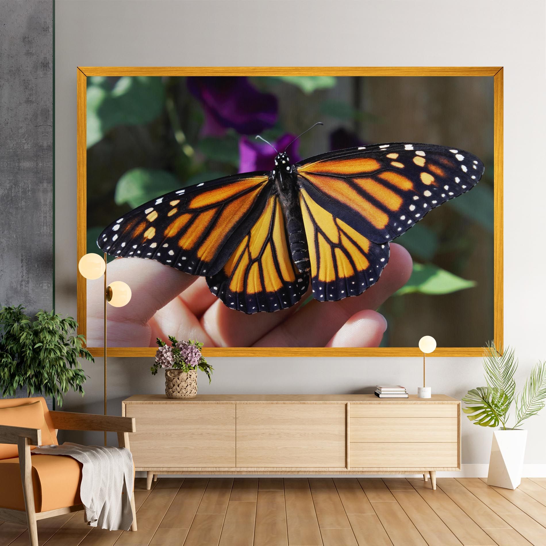 Open Orange Butterfly mockup 9