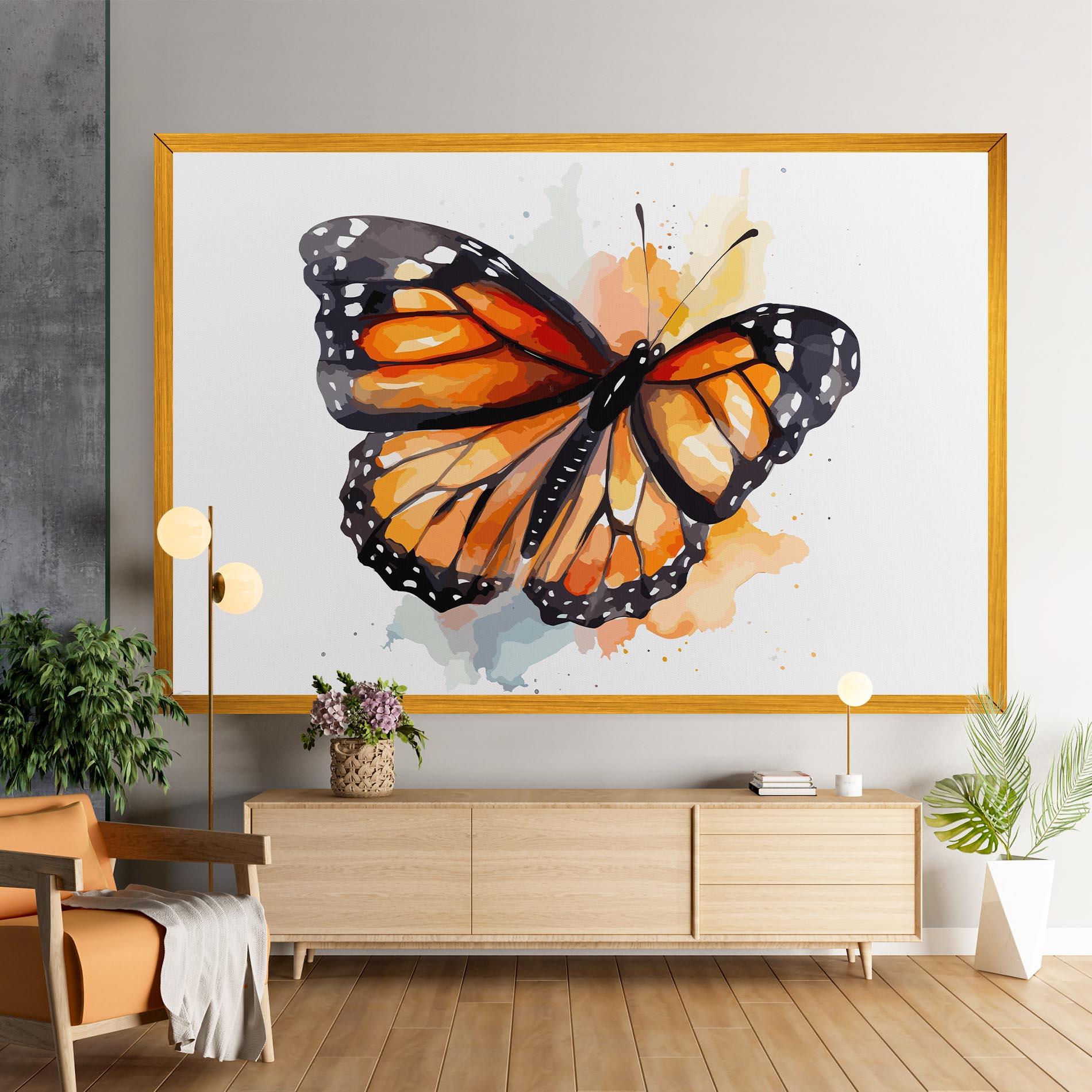 Tablou Canvas Orange Butterfly mockup 9