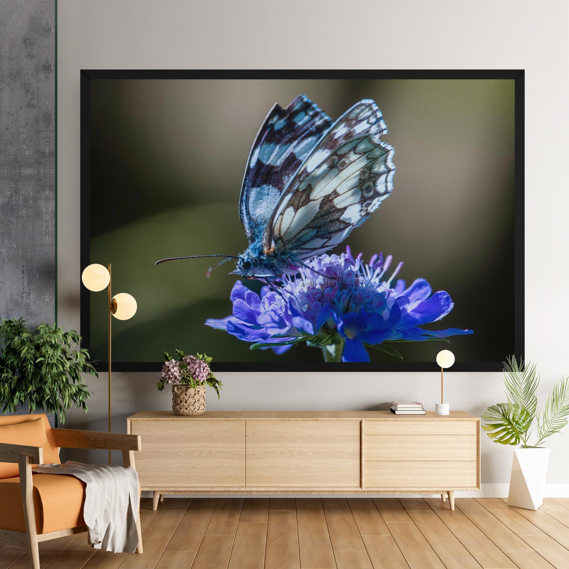 Tablou Canvas Blue Butterfly In Nature mockup 9