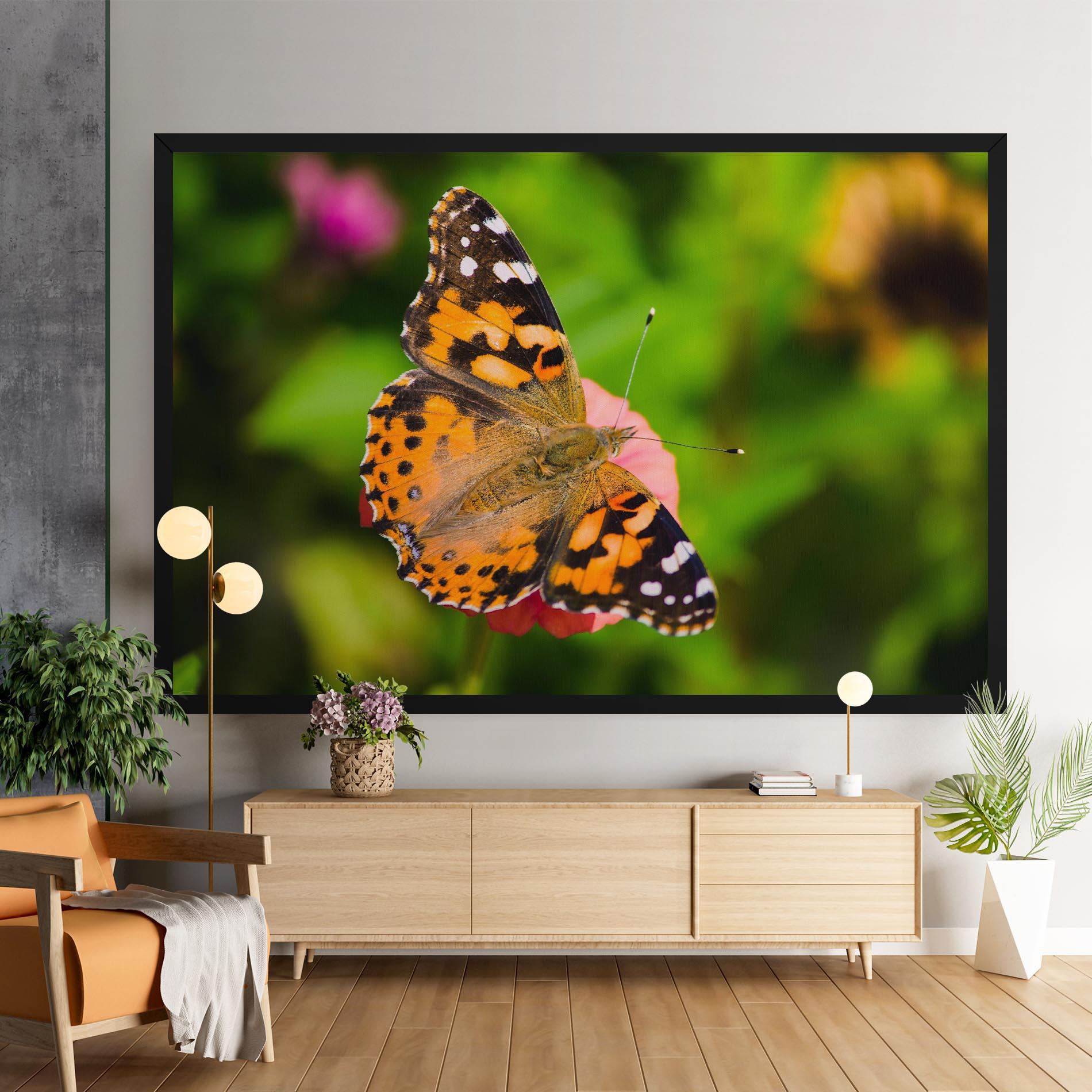Tablou Canvas Butterfly On Flower mockup 9