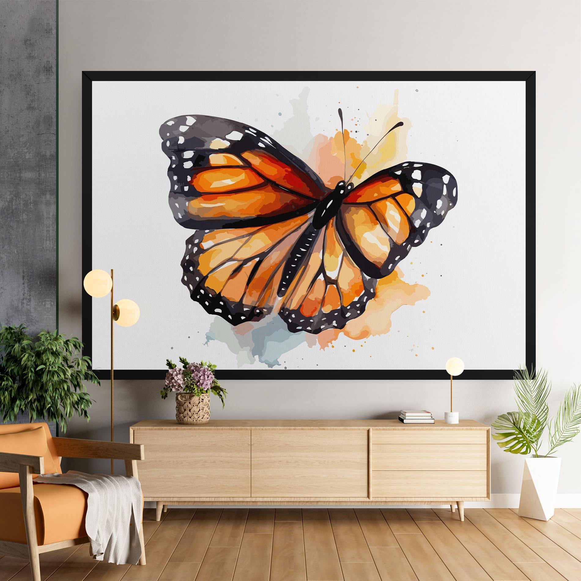 Tablou Canvas Orange Butterfly mockup 9