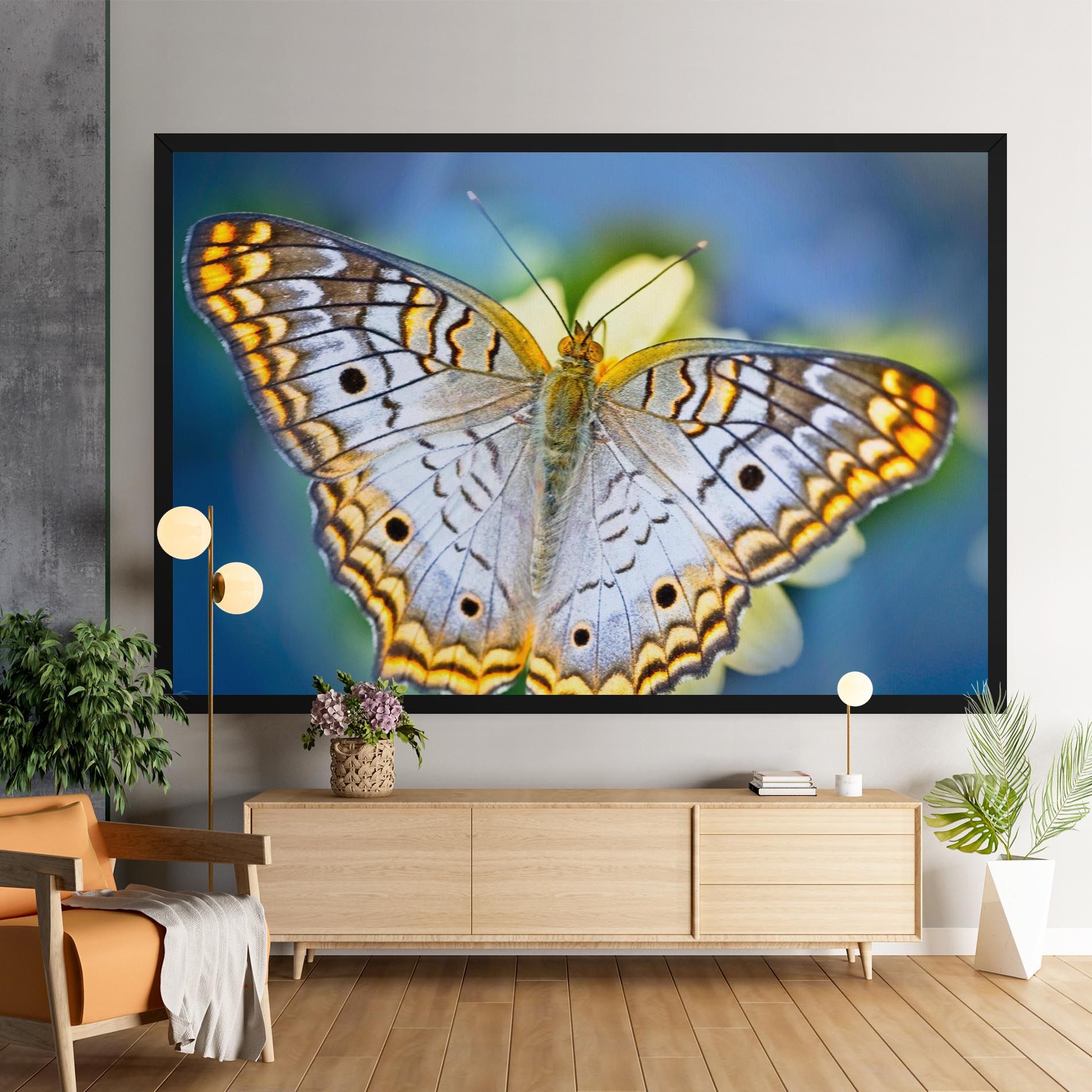 Yellow Grey Butterfly mockup 9
