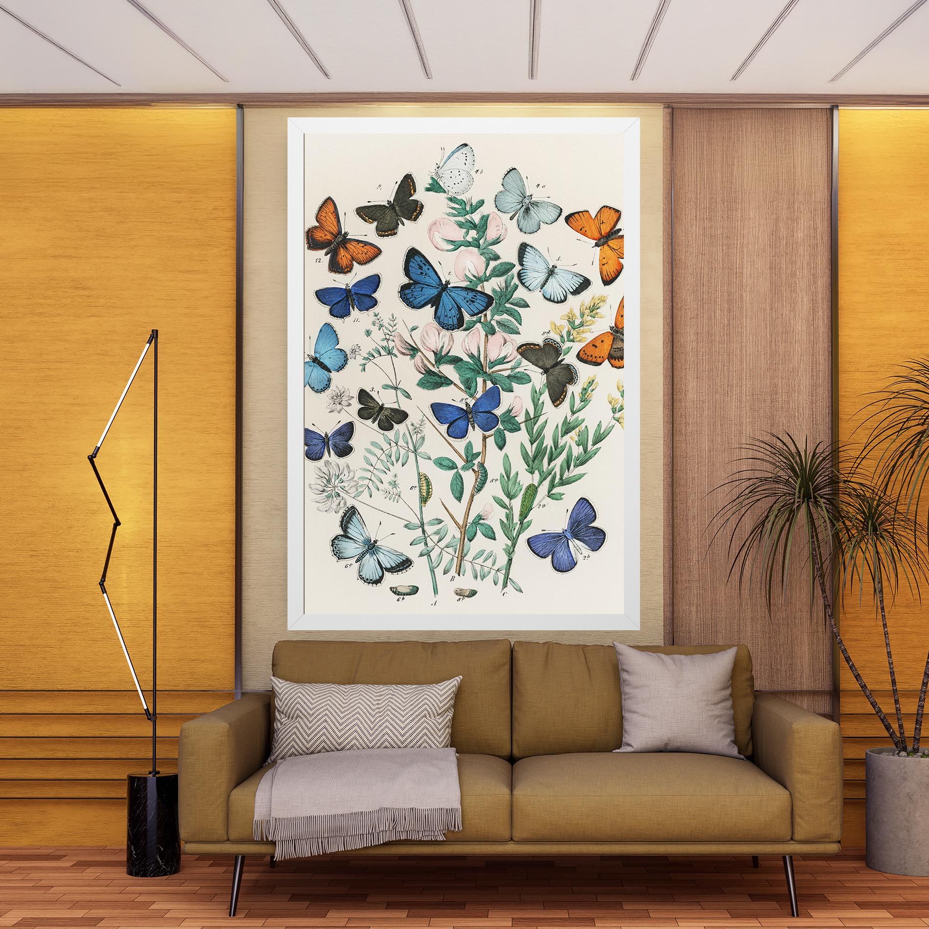 Blue Orange Butterflies mockup 9