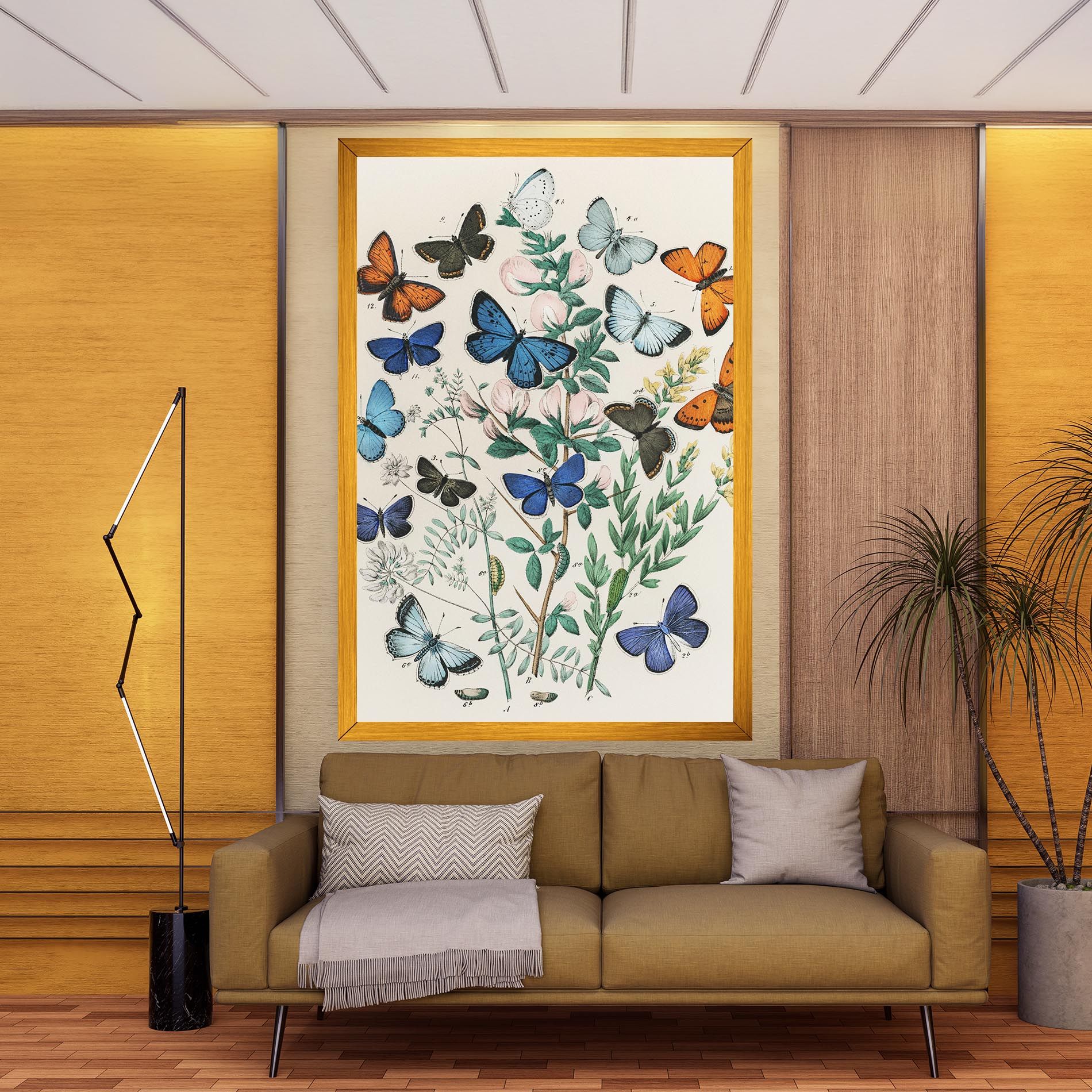 Blue Orange Butterflies mockup 9