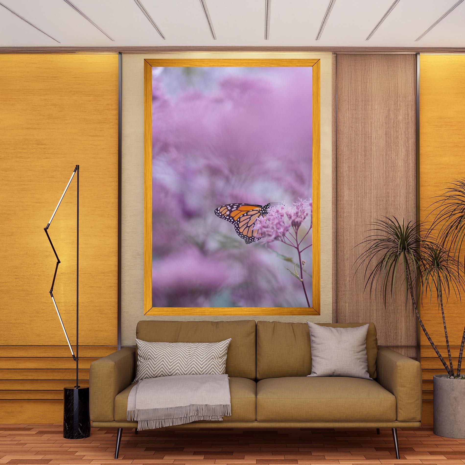 Tablou Canvas Purple Flower Butterfly mockup 9