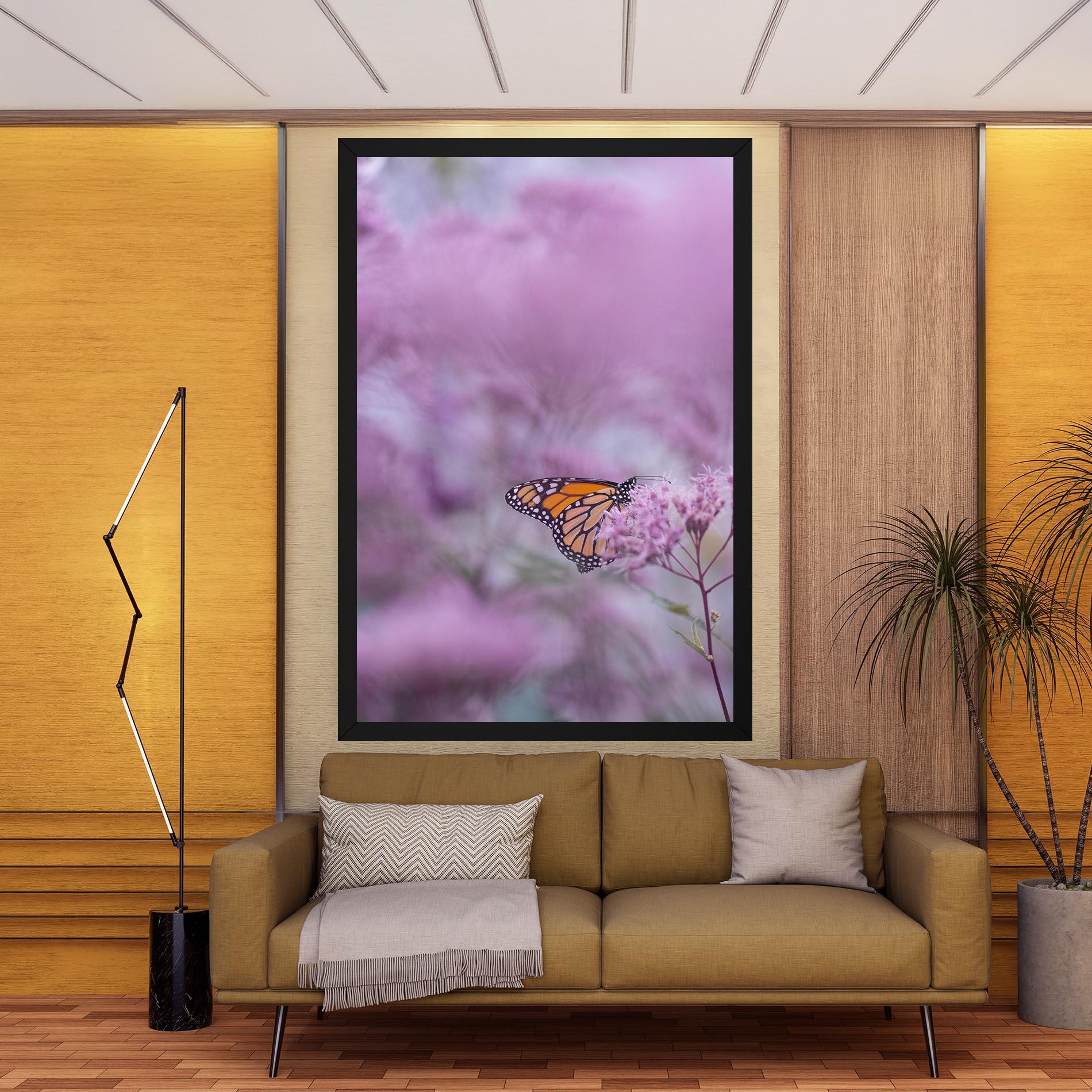 Tablou Canvas Purple Flower Butterfly mockup 9