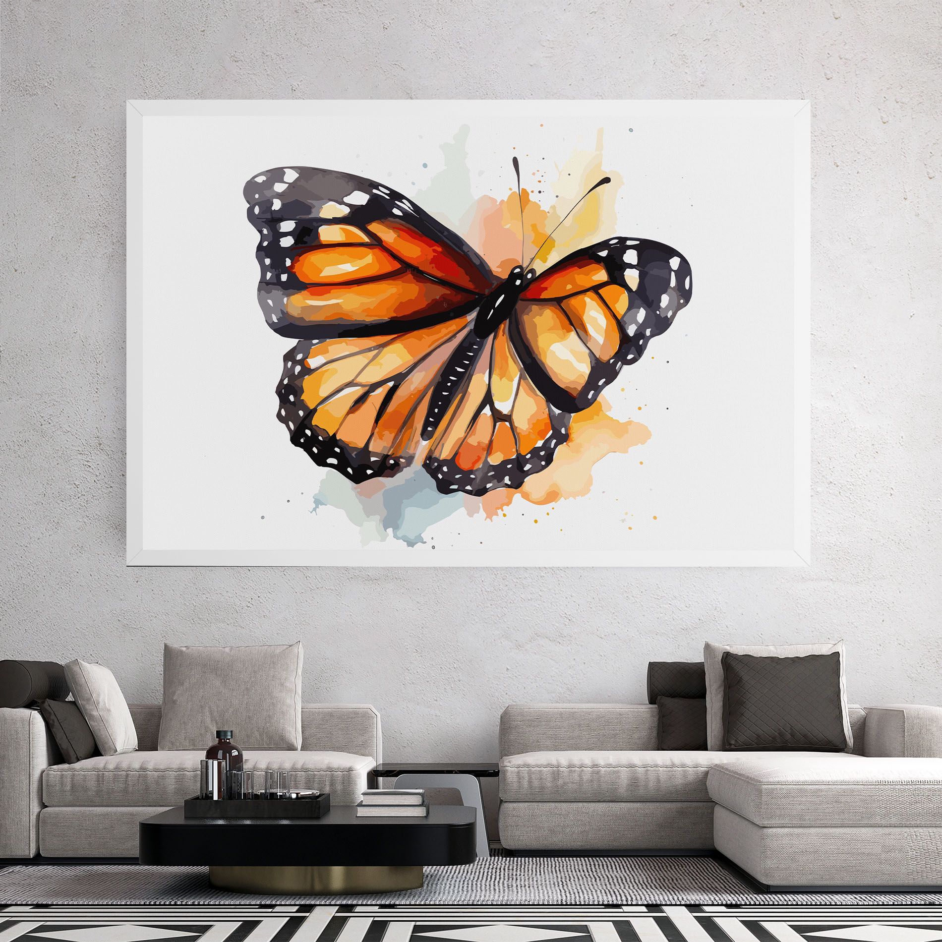 Orange Butterfly mockup 2