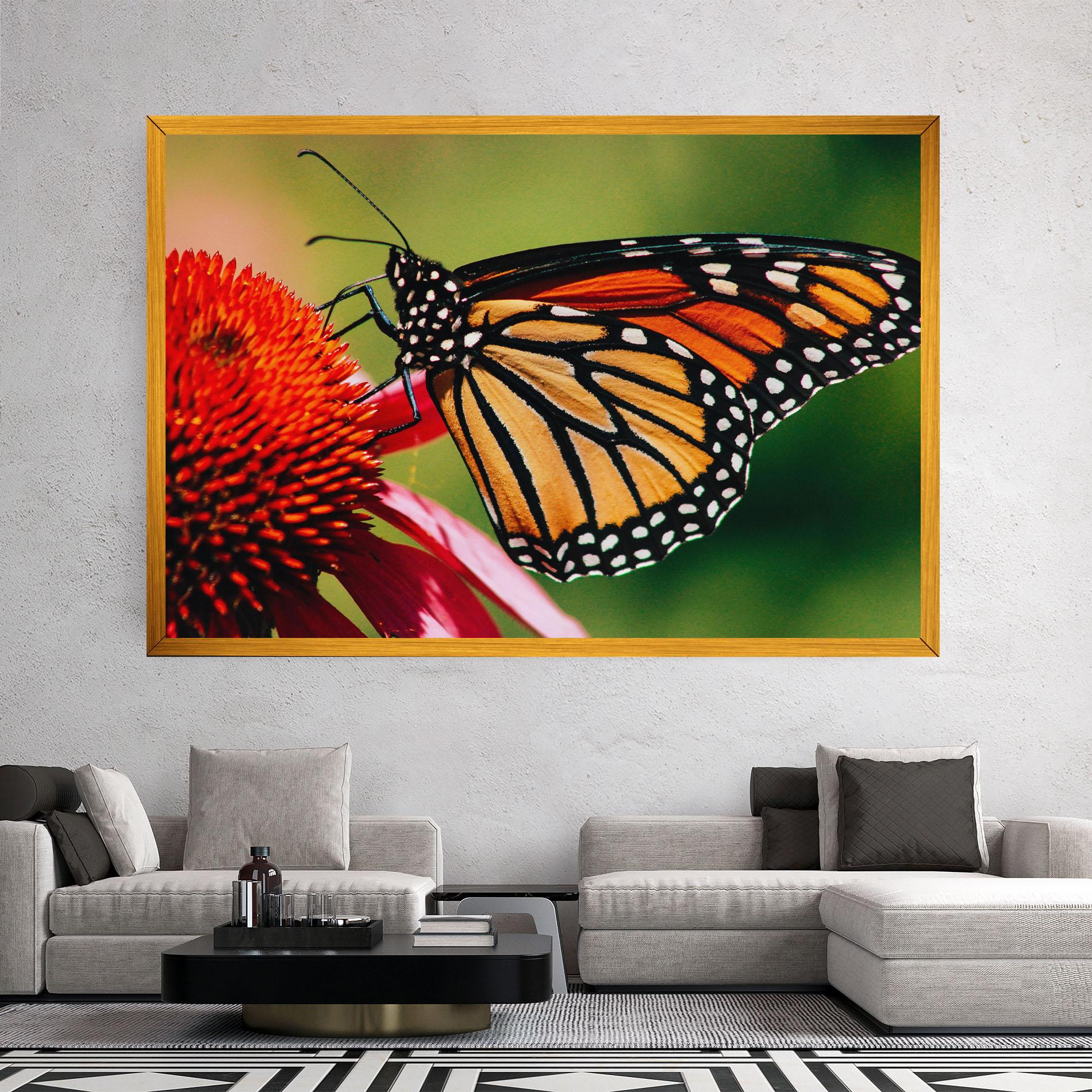 Tablou Canvas Big Orange Butterfly mockup 2