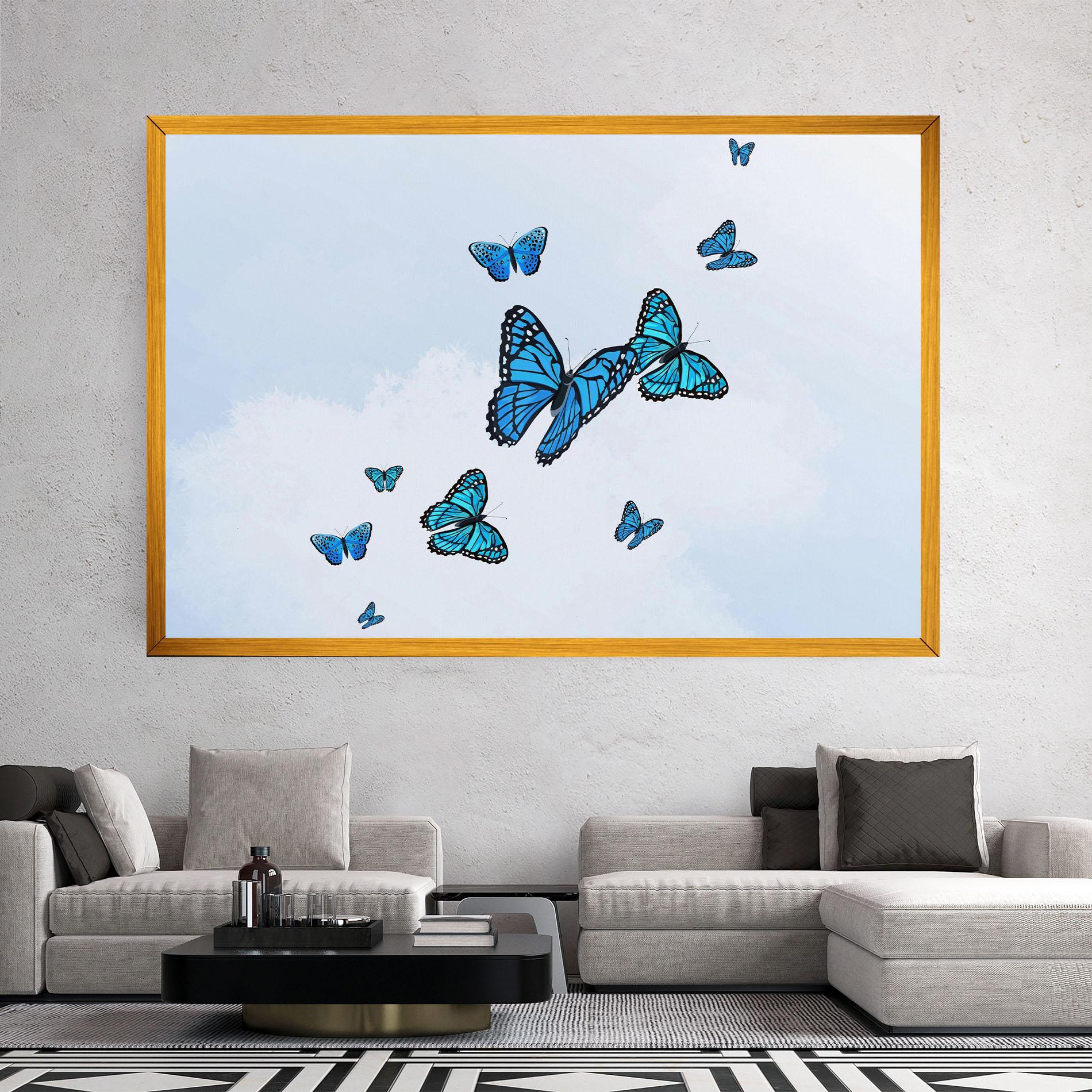 Tablou Canvas Blue Sky Butterfly mockup 2