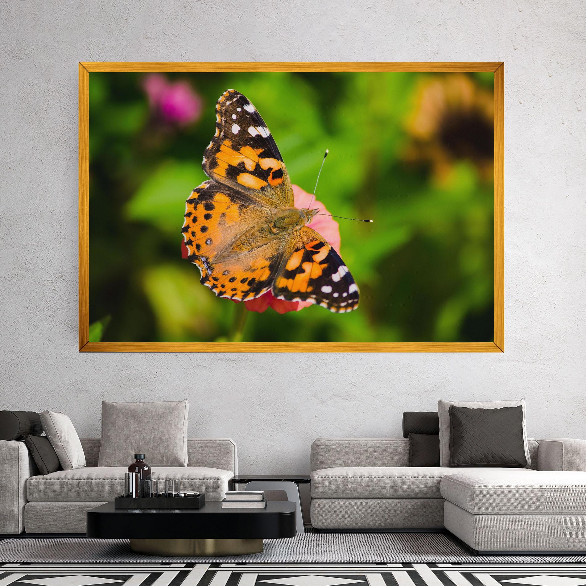 Tablou Canvas Butterfly On Flower mockup 2
