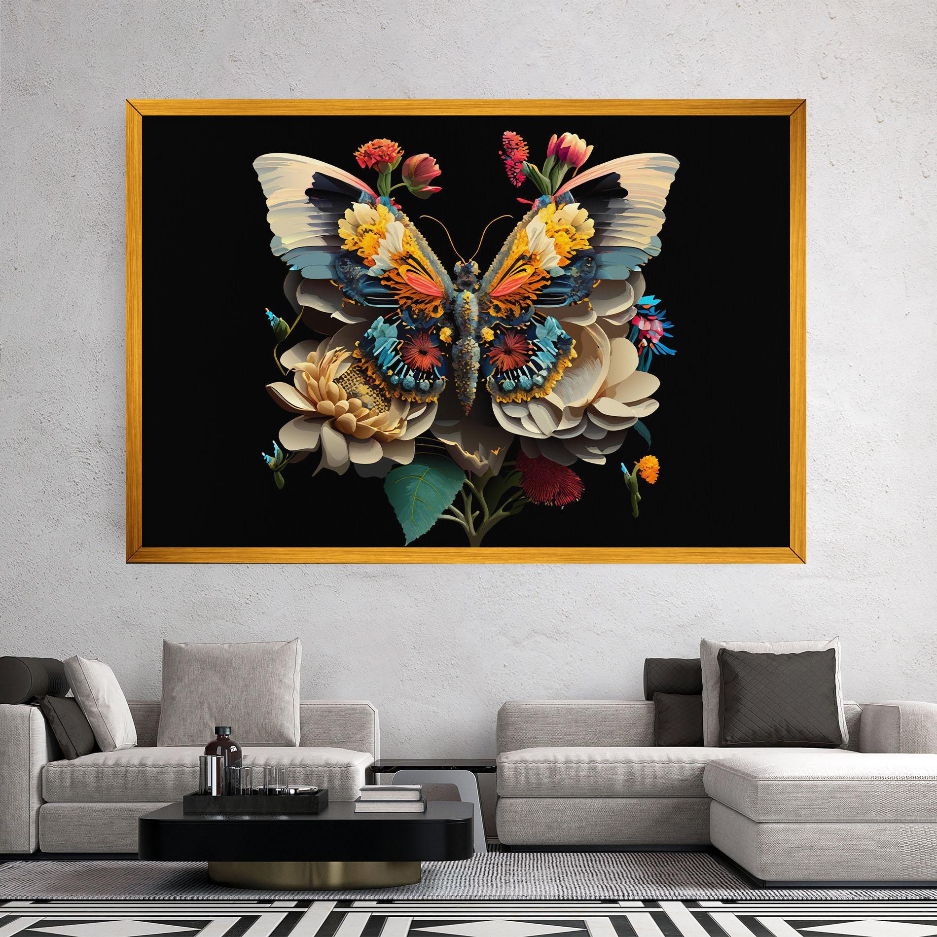 Tablou Canvas Colorful Butterfly mockup 2