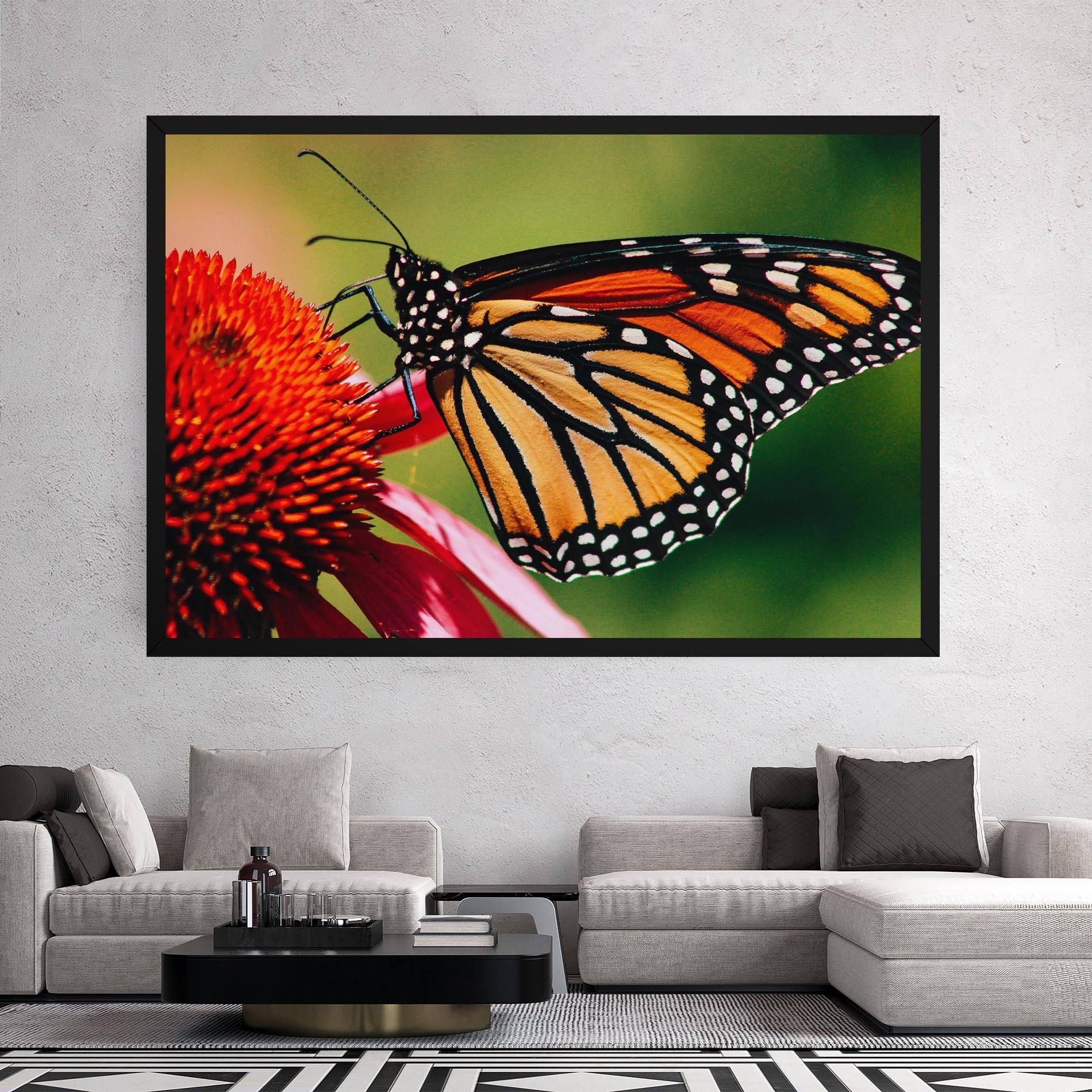Tablou Canvas Big Orange Butterfly mockup 2