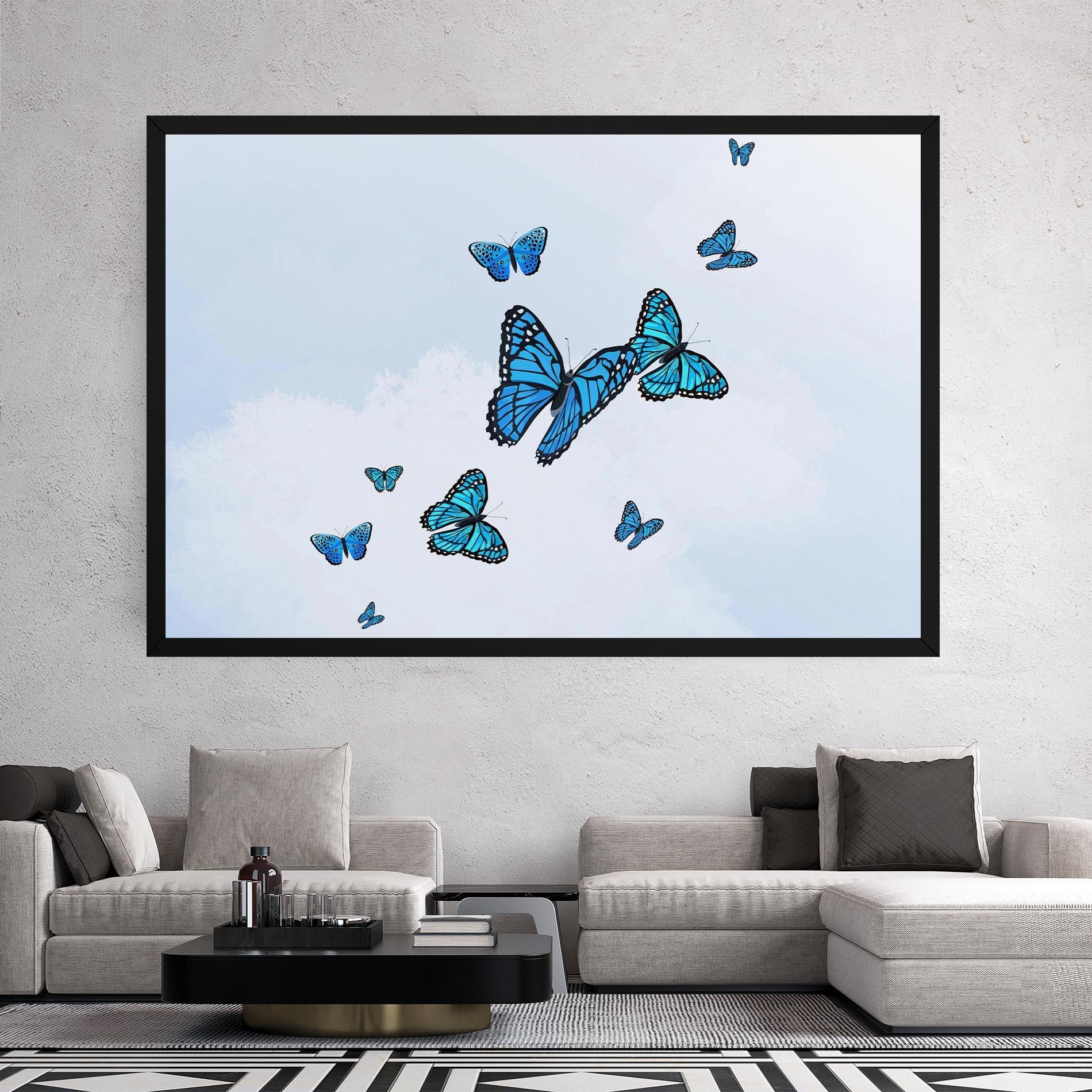Tablou Canvas Blue Sky Butterfly mockup 2