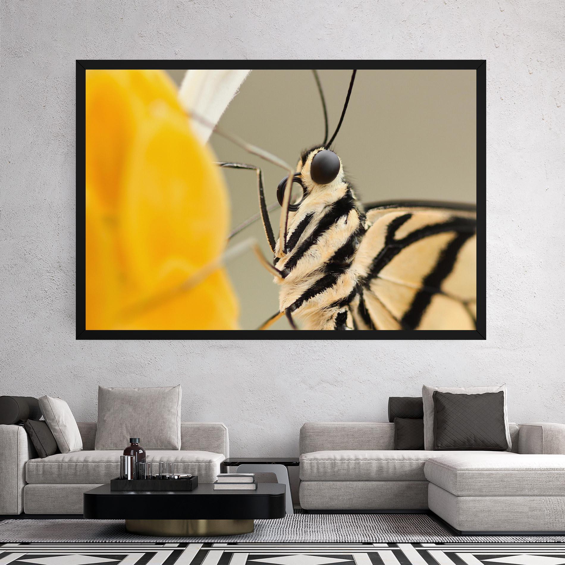 Tablou Canvas Close Up Cream Butterfly mockup 2