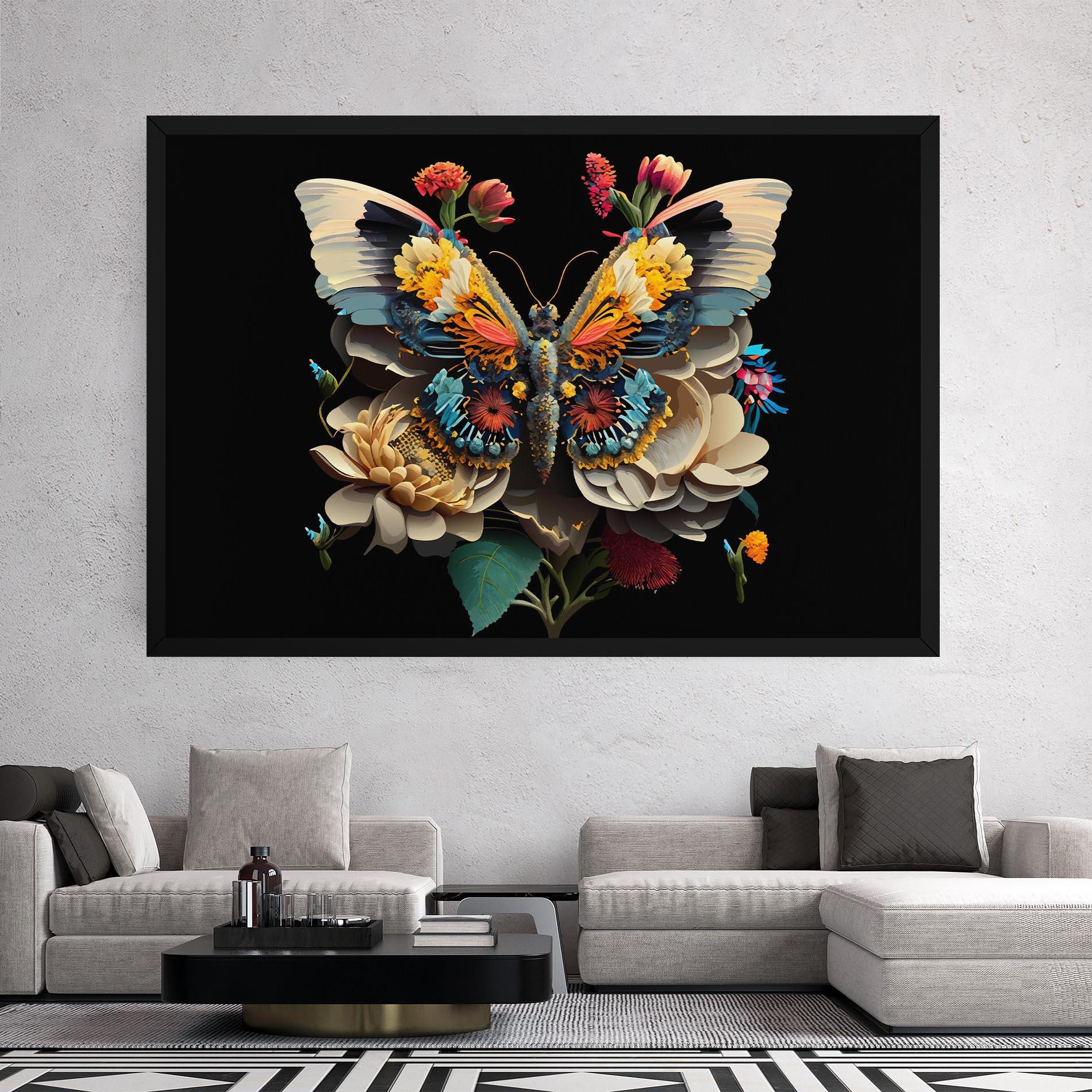 Tablou Canvas Colorful Butterfly mockup 2